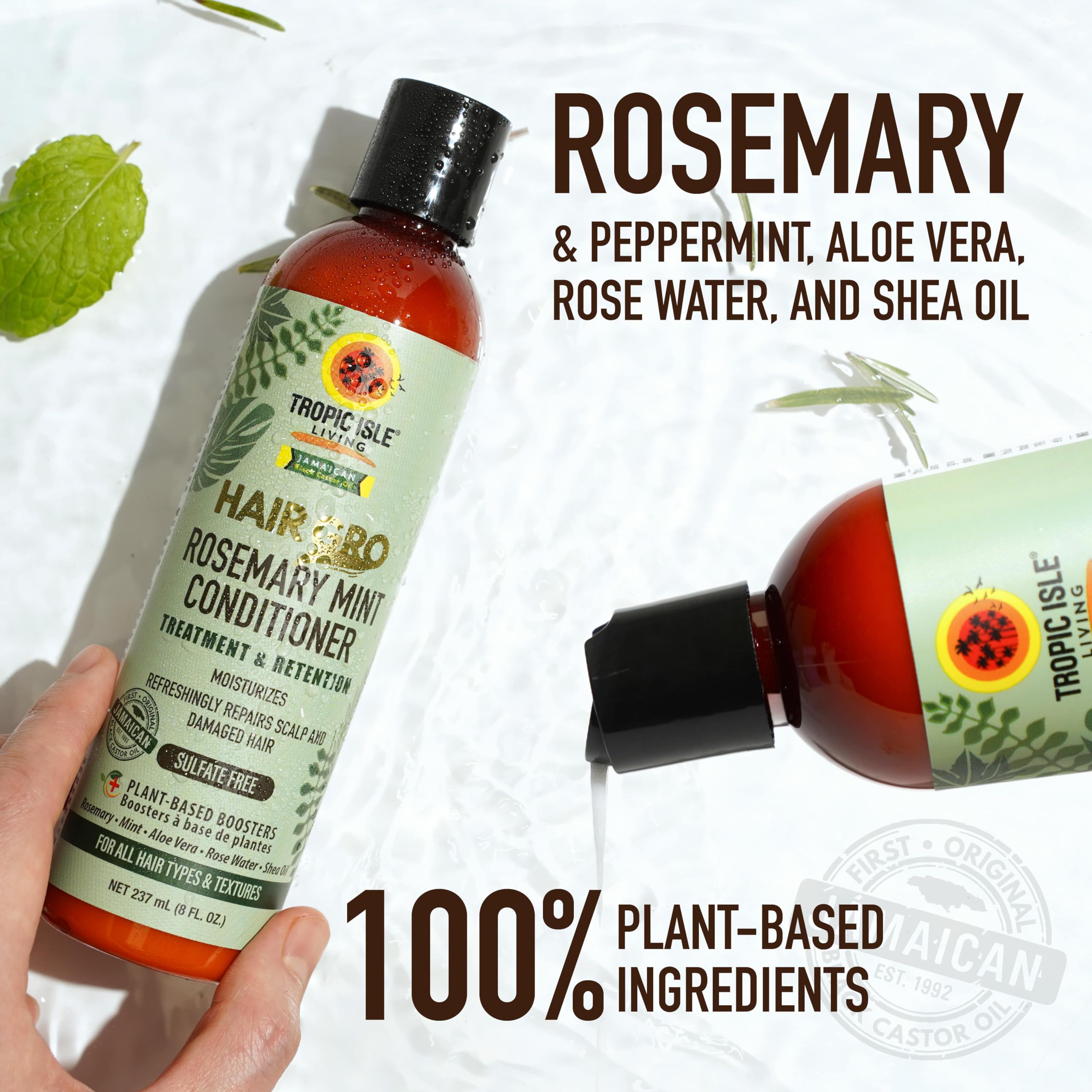 Hair Gro Rosemary Mint Conditioner 8oz/ 237ml, High Moisturizing - Image 3