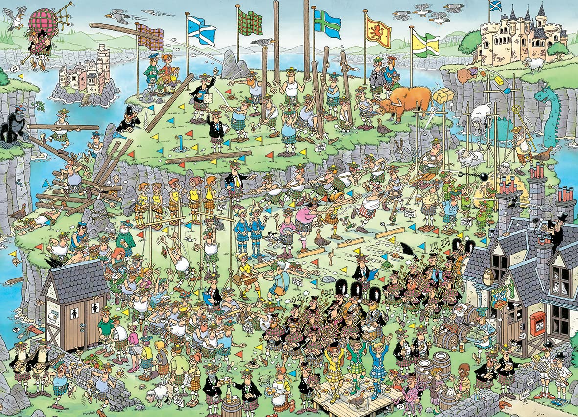 Jan Van Haasteren, Highland-Spiele, Puzzle 1000 Teile Erwachsene