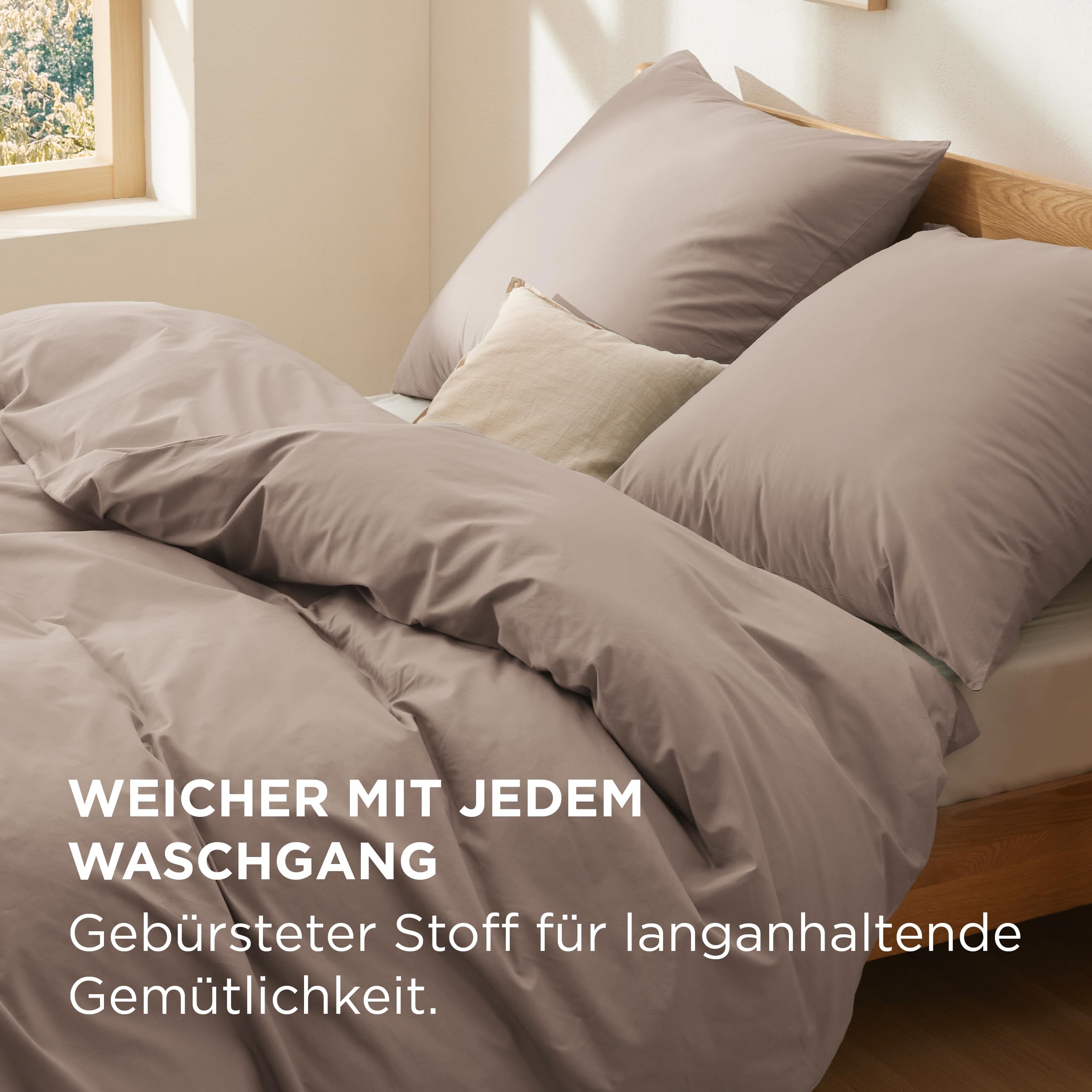 Damier Parure de lit 200 × 200 cm caramel marron beige en microfibre super douce 3 pièces avec housse de couette et 2 taies d'oreiller 80 × 80 cm