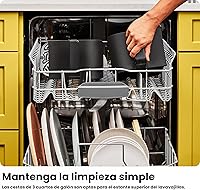 Vista 2 de Chefman Freidora de Aire de Doble Canasta de 6 Cuartos - Pantalla Táctil Digital, Smart Sync Finish, Hi-Fry, Apagado Automático, 2 Canastas de Freír