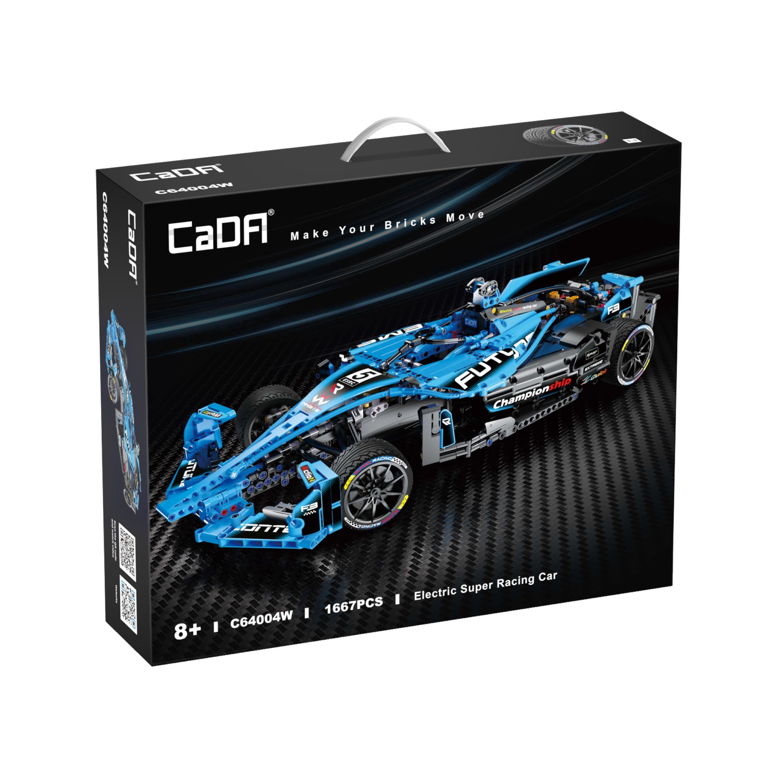 Cada Boys 1667Pcs Remote Control Technical Super Drift Racing Car Building Blocks City Rc Extreme Sports Vehicle Bricks Toys For Kids