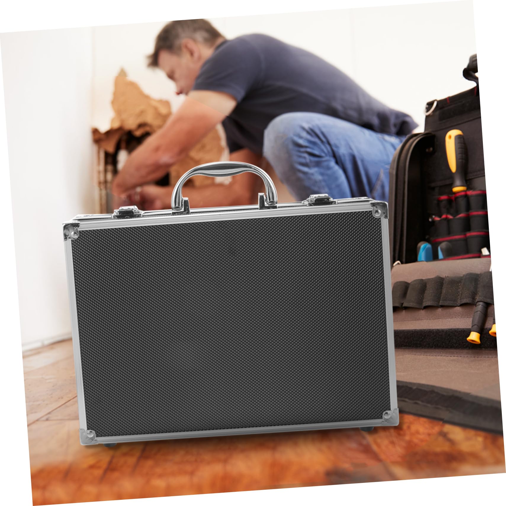 VILLCASE Valigetta Porta Utensili in Lega di Alluminio Manico Ergonomico e Resistente alle Intemperie, Custodia per Attrezzi per Ambienti Esterni Harsh