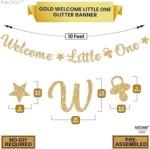Miniatura 4 de KatchOn Cartel de bienvenida - 10 pies, sin bricolaje Decoración de baby shower y revelación de género
