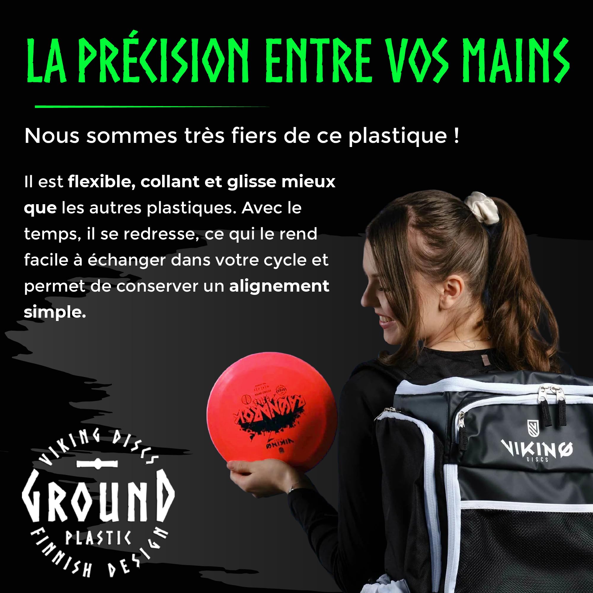 Viking Discs Ground Disc Golf Set - 8 Disques de Frisbee pour Toutes Les Distances, Approuvés par la PDGA - Putter, Mid-Range, Fairway Driver, Distance Driver