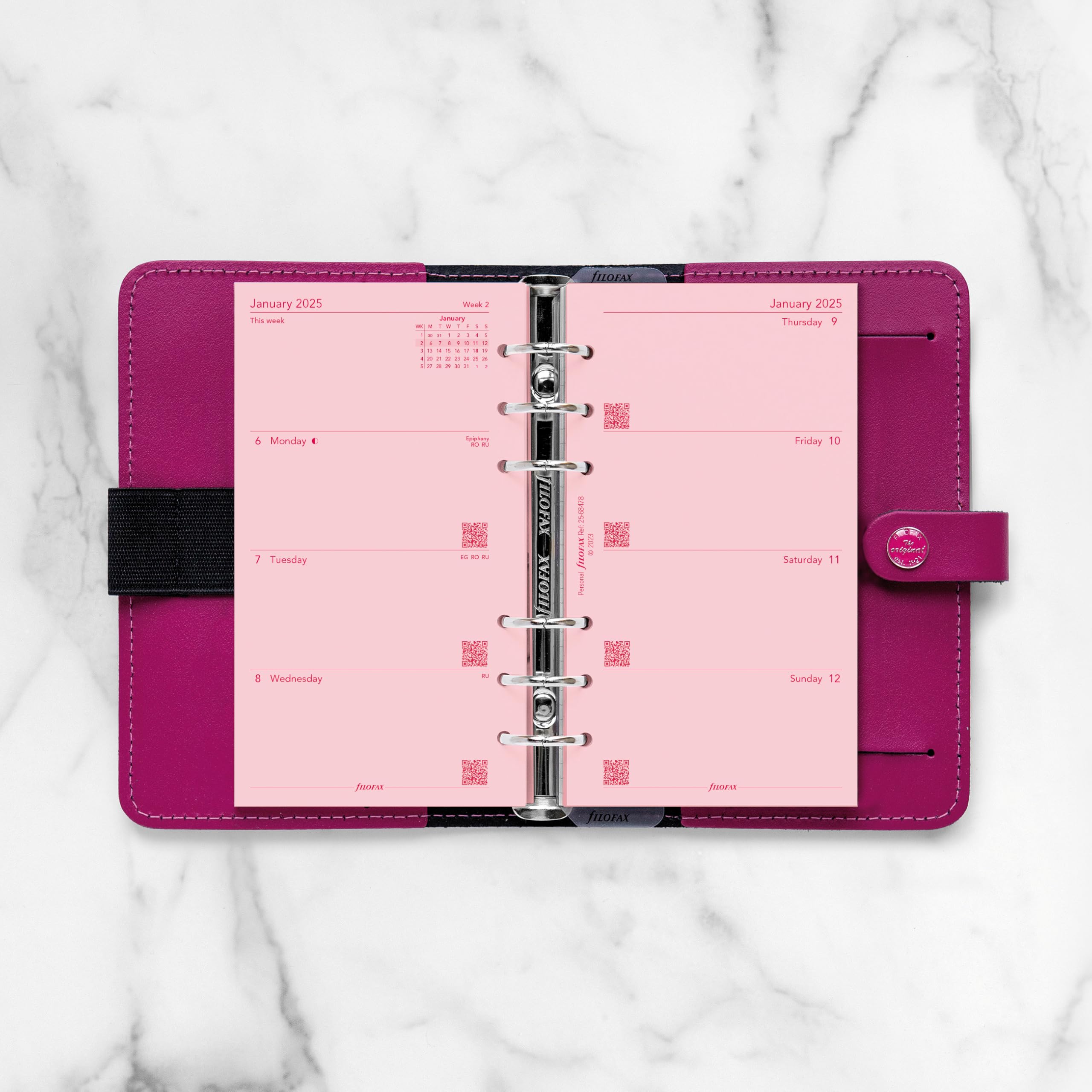 Filofax Pocket Week To View Diary Refill 2025