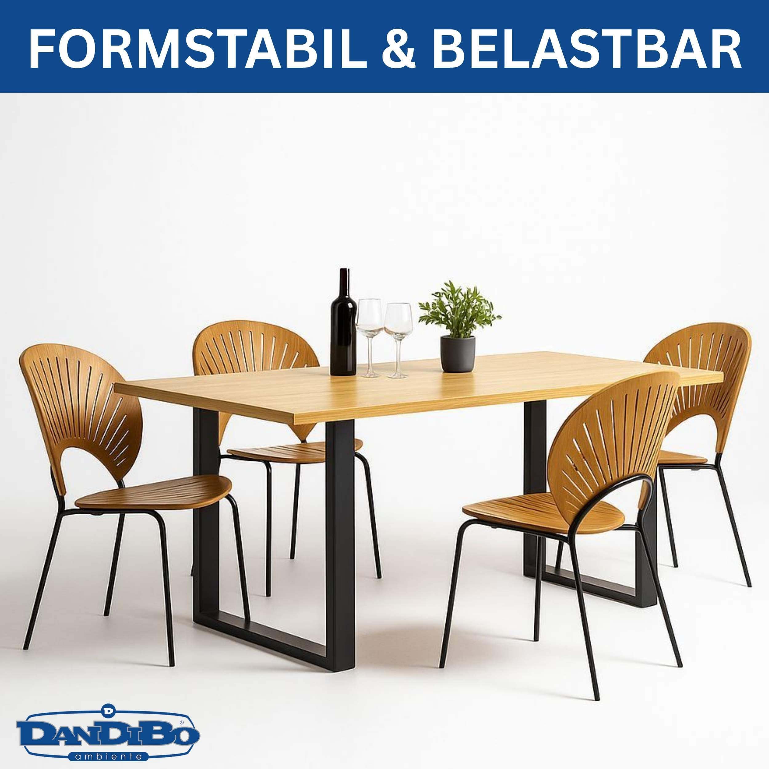 DanDiBo 2 x nogi stołu, metalowe, czarne, 72 x 70 cm, stelaż stołu z regulacją wysokości 96661, nogi do mebli, płozy do stołu jadalnego (72 x 70 cm)