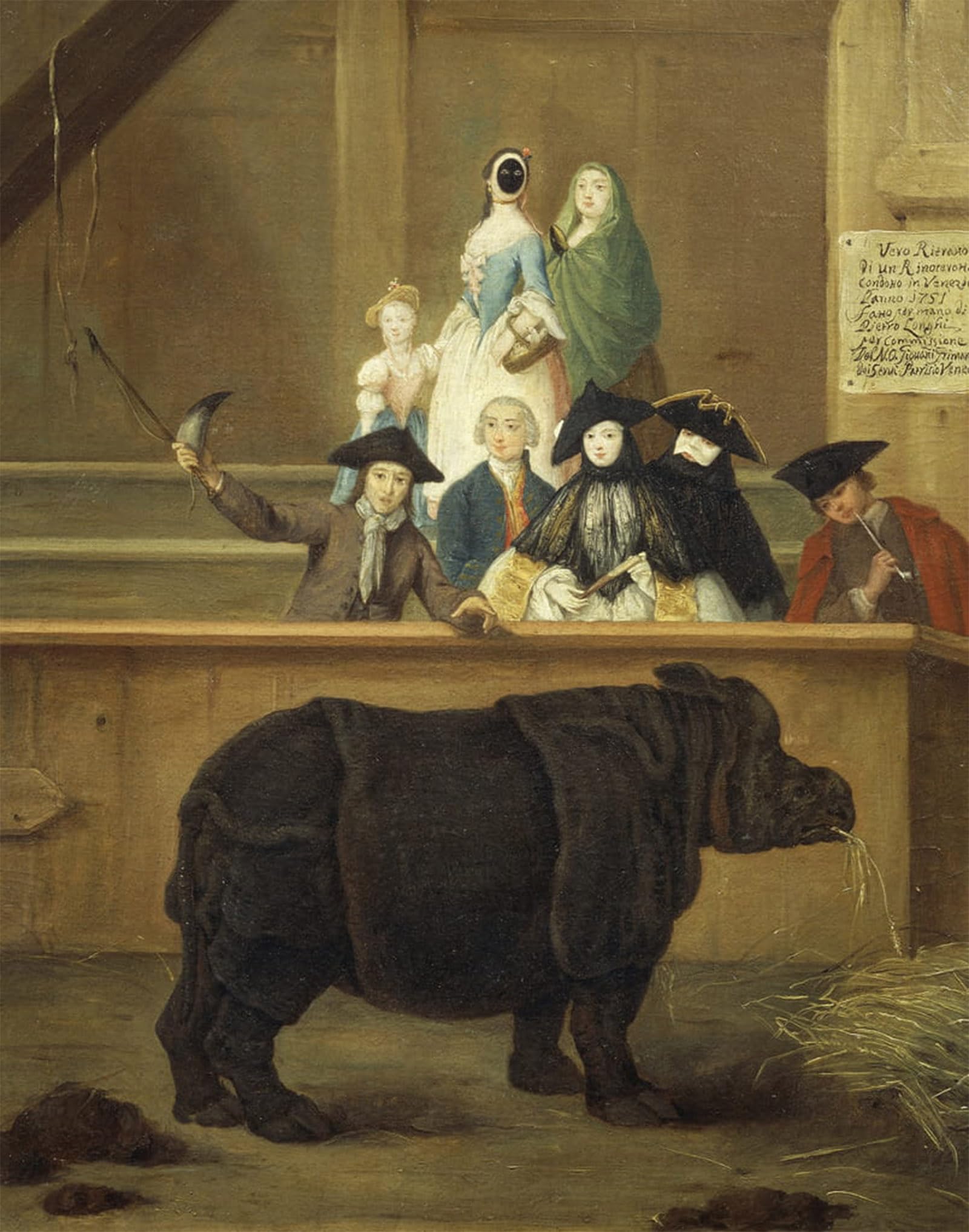 ARTXLXXBN Famous Painting Canvas Artwork Graffiti Print the Exhibition of The by Pietro Longhi Portrait Canvas Image for Home Decor 60x90cm