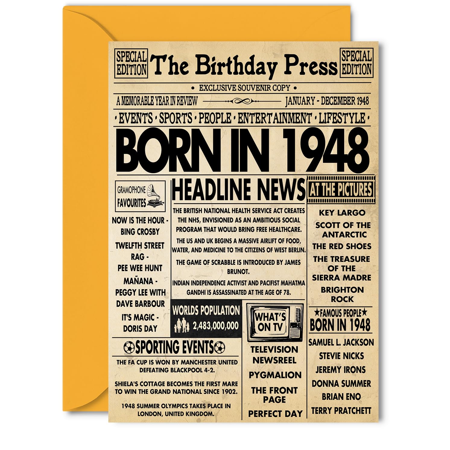 19th Birthday Cards for Men Women - Born In 2007 Newspaper - Happy 19 Birthday Card for Son Daughter Cousin Vintage Retro Back In 2007, 145mm Bday Greeting Cards — view 244