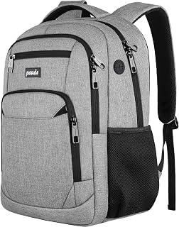 Paude Backpack for School, Laptop, Bookbag for Teen Boys - 15.6 Inch College Backpack for University, Business, Work, Travel