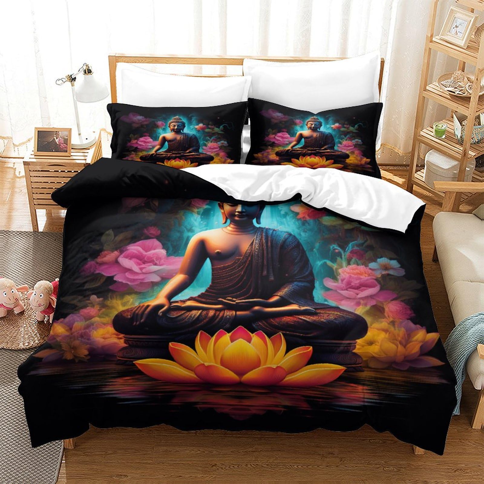 Parure de lit super king size housse de couette 260x220 avec taies