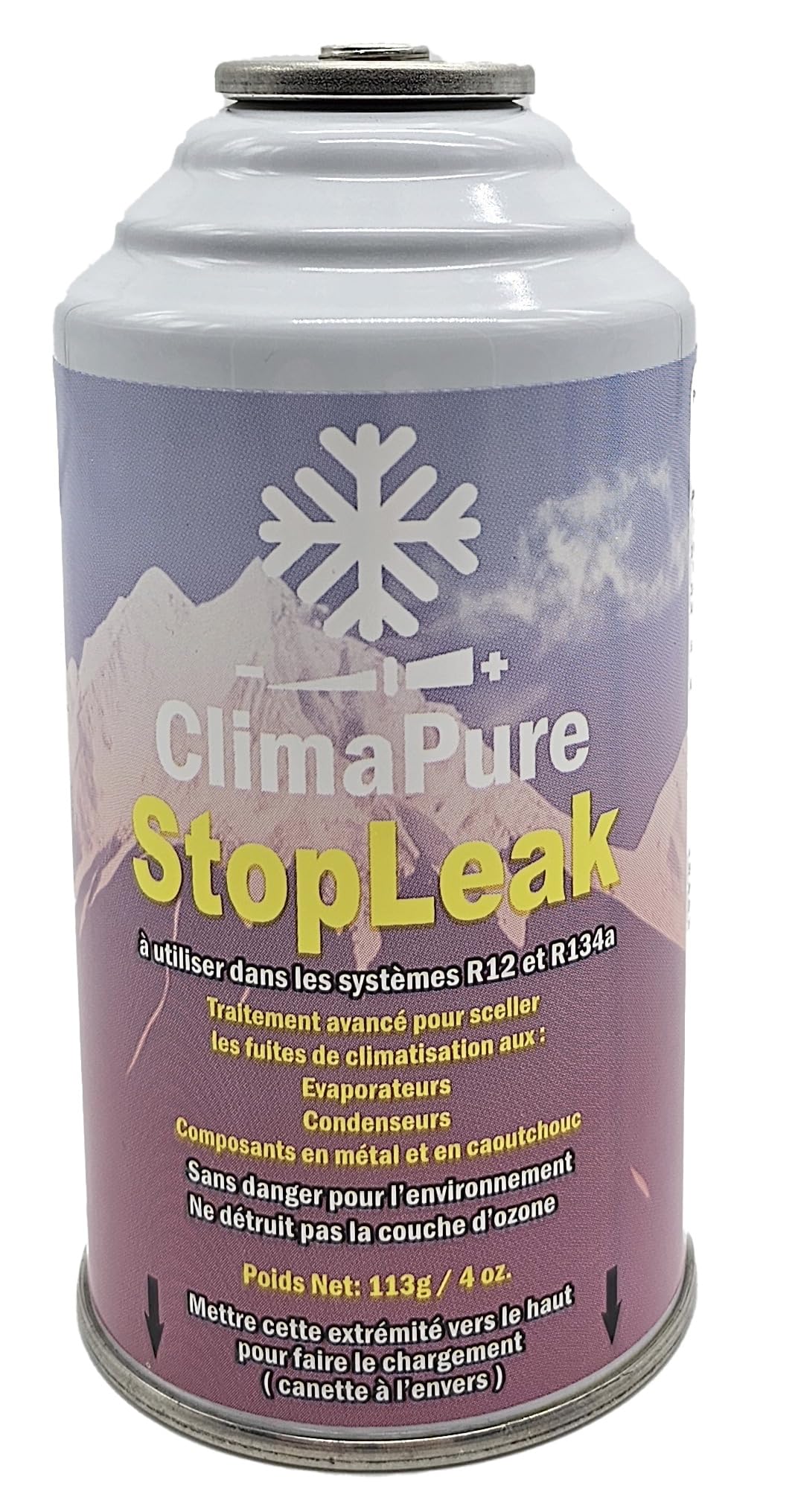Canette CLIMAPURE Stop Leak - Solution Anti-Fuites pour Systèmes de Climatisation
