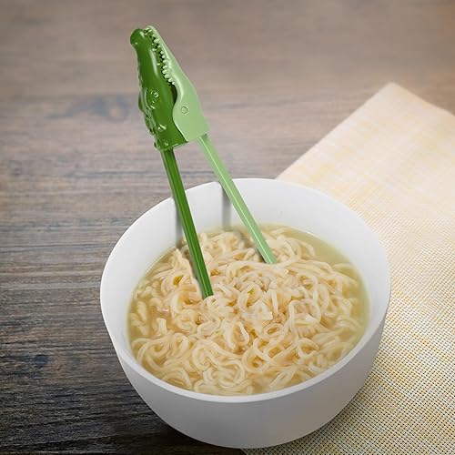 Vista 2 de Genuine Fred MUNCHTIME - Palillos de Cocodrilo - Soluciones para Comedores Selectivos - Palillos Reutilizables para Niños Principiantes - Diseño