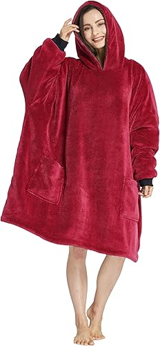 Manta de gran tamaño, manta súper suave y cálida de gran tamaño, manta de franela Sherpa con bolsillo gigante para hombres, mujeres, adolescentes y disponible en Yaxa Colombia