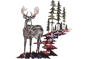 Metal Deer Wall Decor | Intricate Forest Deer Art