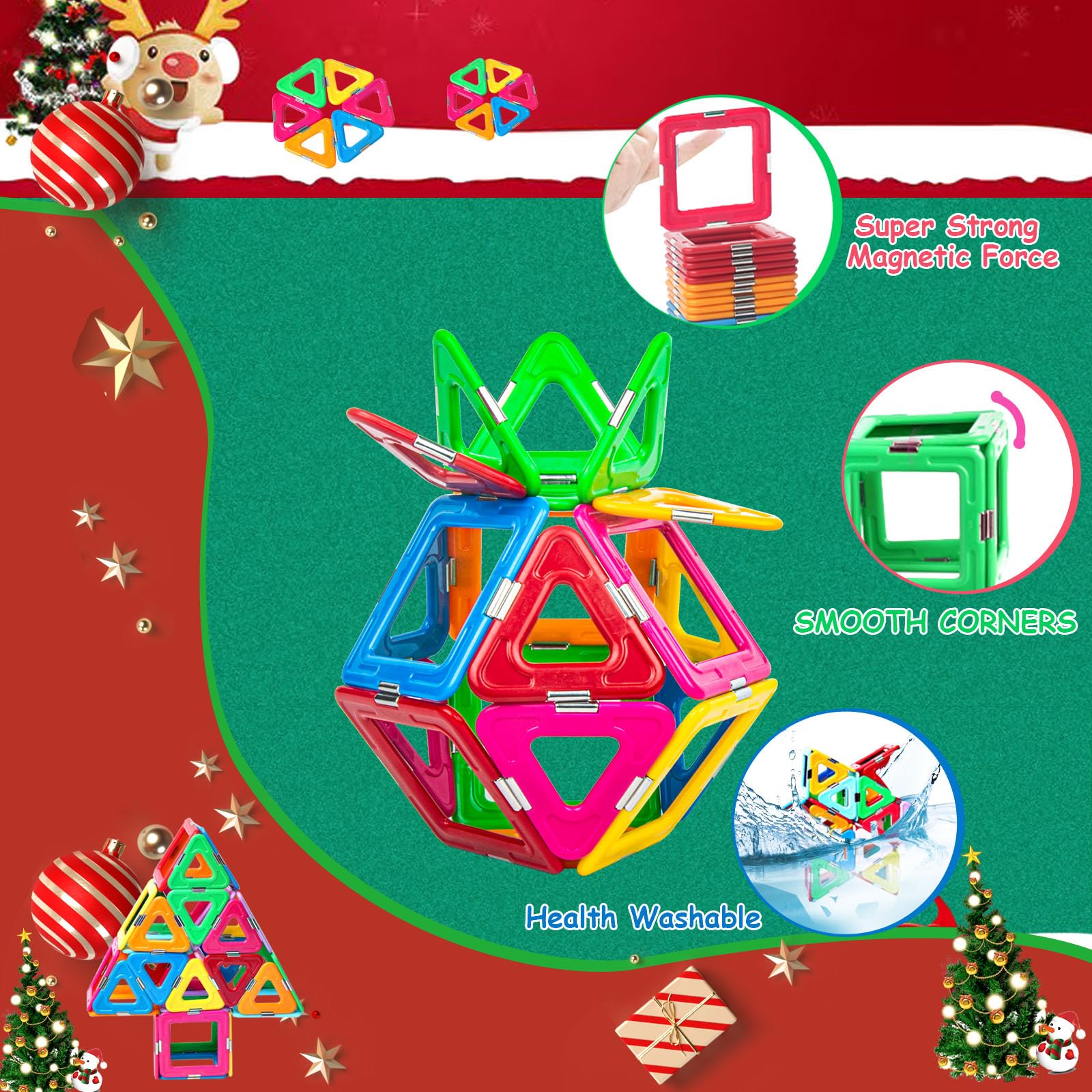 kittery Costruzioni Magnetiche Giochi per Bambini 3 Anni 36 Pezzi Magneti Giochi Bambina 3 4 5 Anni Creativi Educativi Giochi Magneticiper Bambini Natale Compleanno Regalo Bambina 3 4 5 6 7 8 Anni