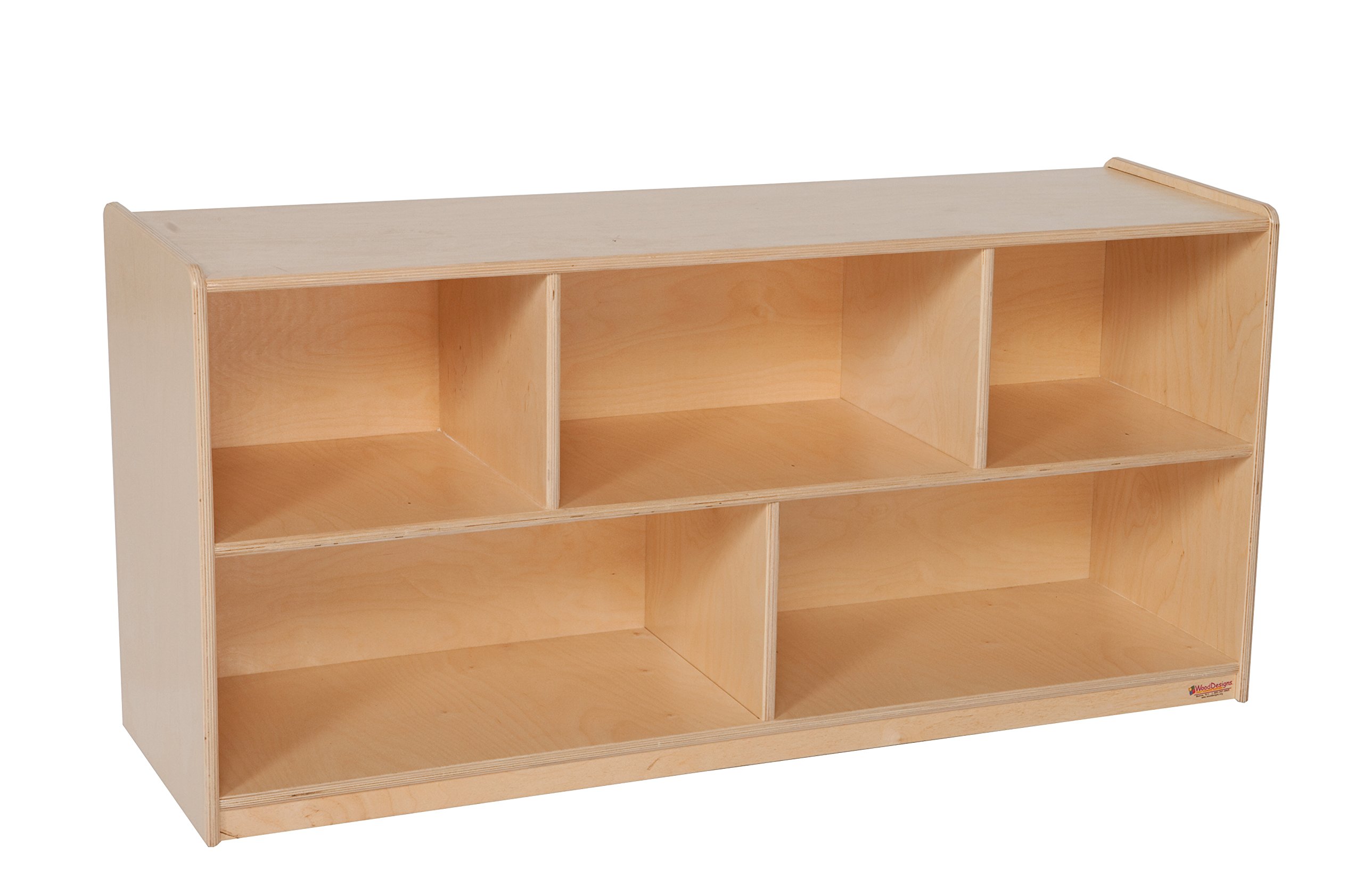 Wood Designs Mobile Five Section Wooden Single Storage Unit - Image 5