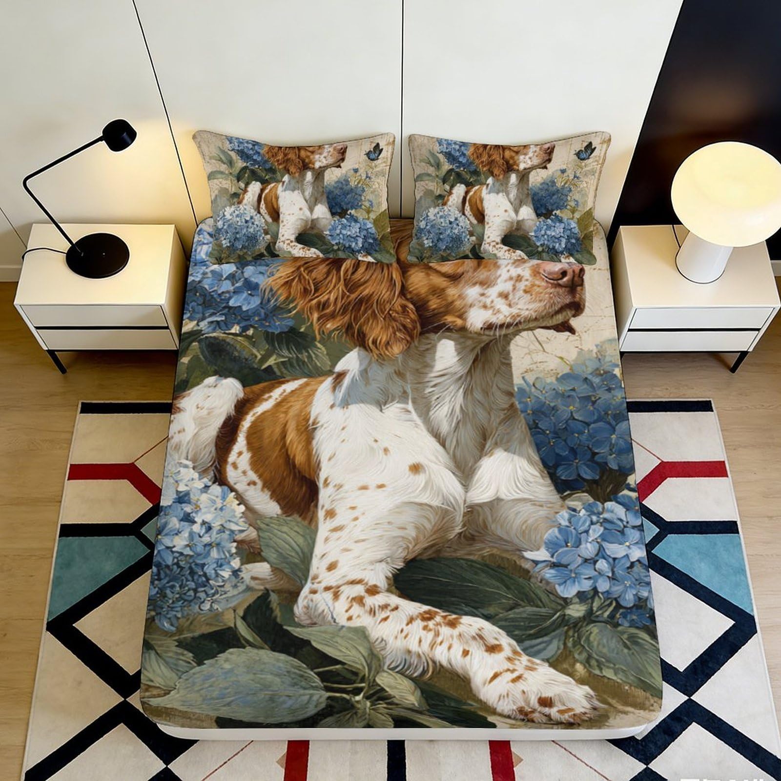 3D Printed Jungle Animal Fitted Sheet Microfiber Deep Pocket Non-Slip Bedroom Wild Mattress Fitted Cover Washable 180x200x25cm