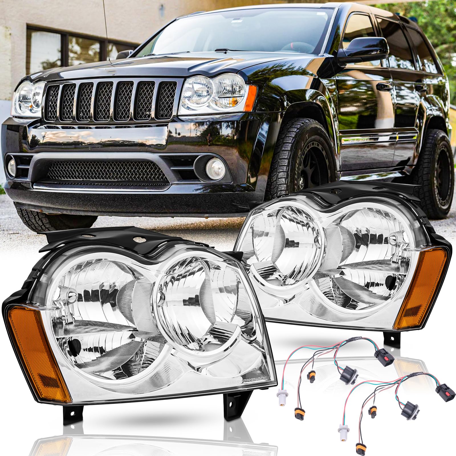 SAFAUTOPARTS Chrome Headlights