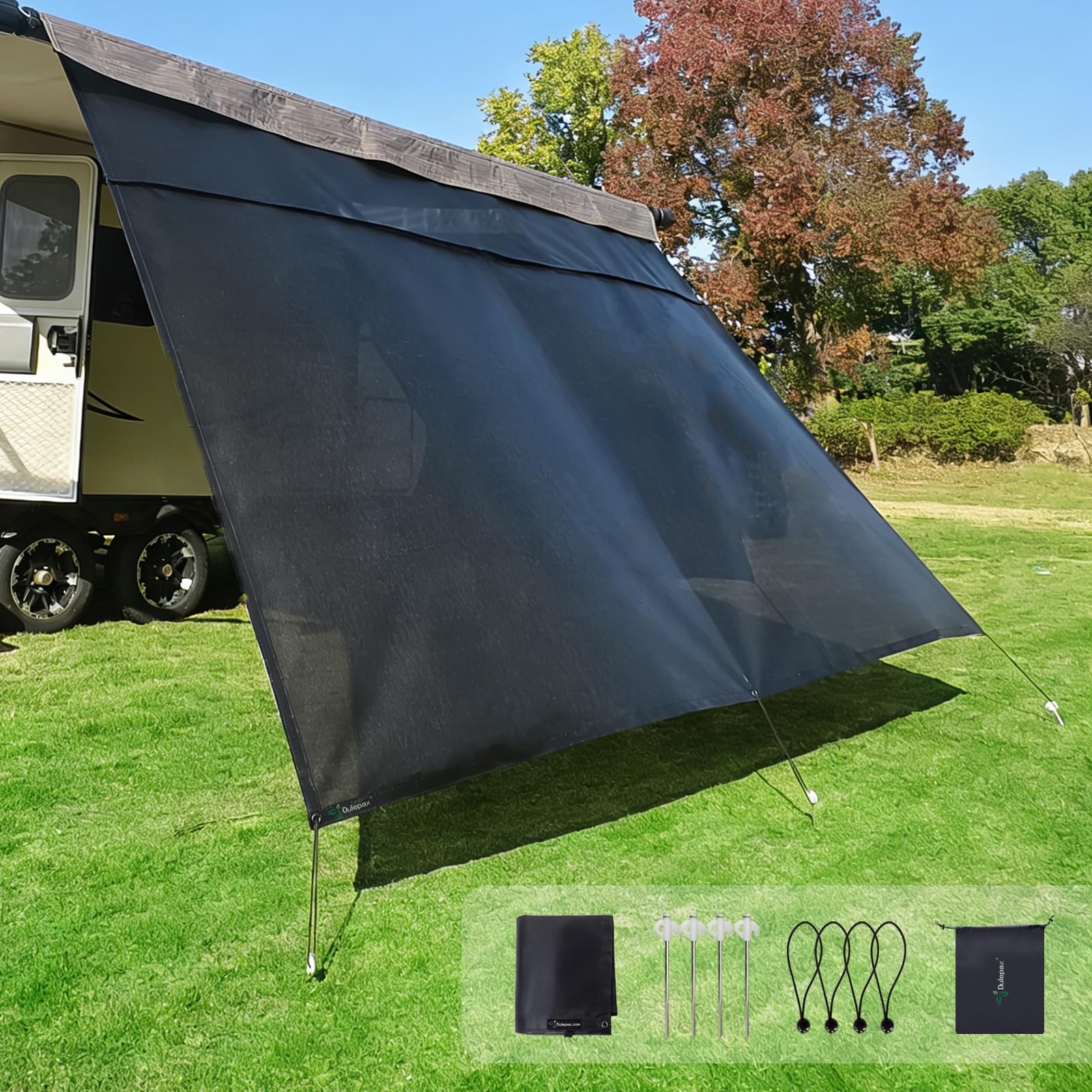 Dulepax RV Awning Sun Shade Screen - exterior | Mubboo