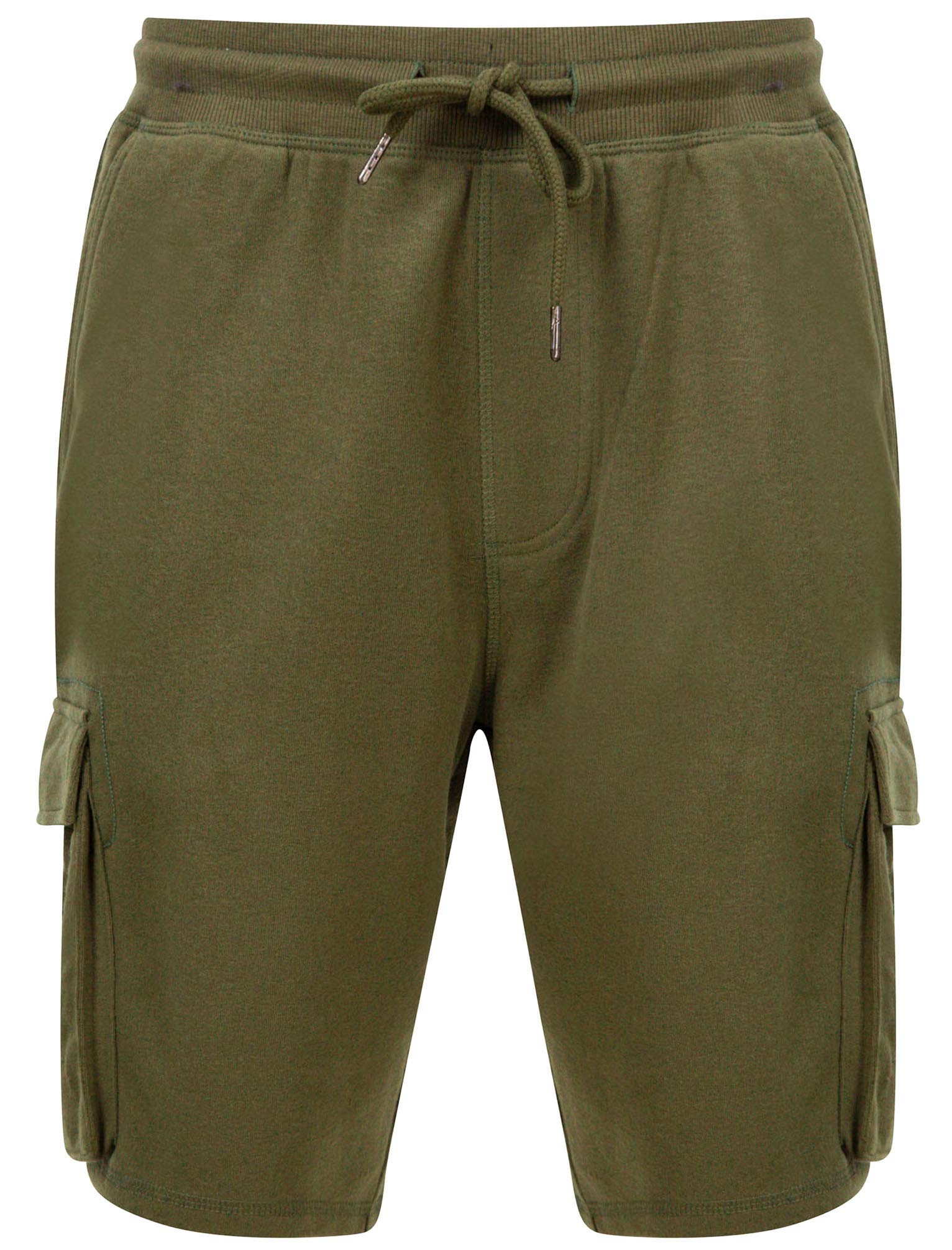 Tokyo Laundry Men's Dusty Olive Ralph Cargo Multi-Pocket Sweat Shorts - S