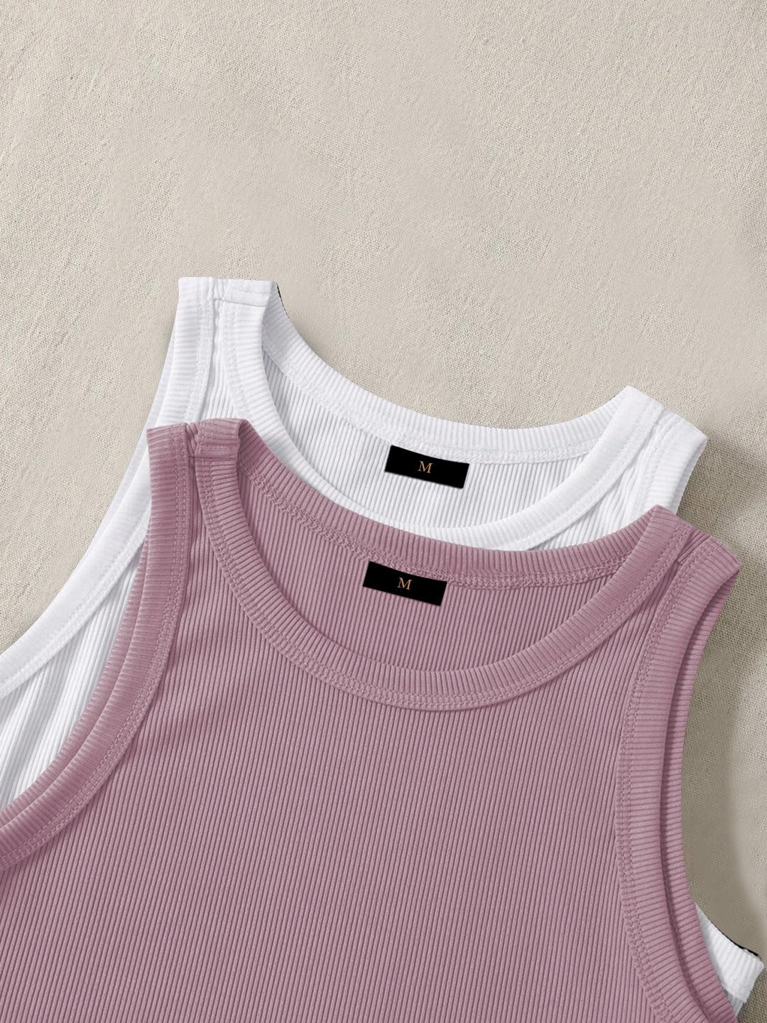 Toochki Confezione da 2 magliette corte, da donna, in cotone, stile casual