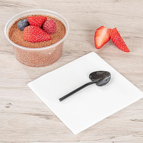 Miniatura 3 de Cucharas de corazón de 3.5 x 1.25 pulgadas, 100 mini cucharas desechables de plástico en forma de corazón, para postres, cucharas de degustación de