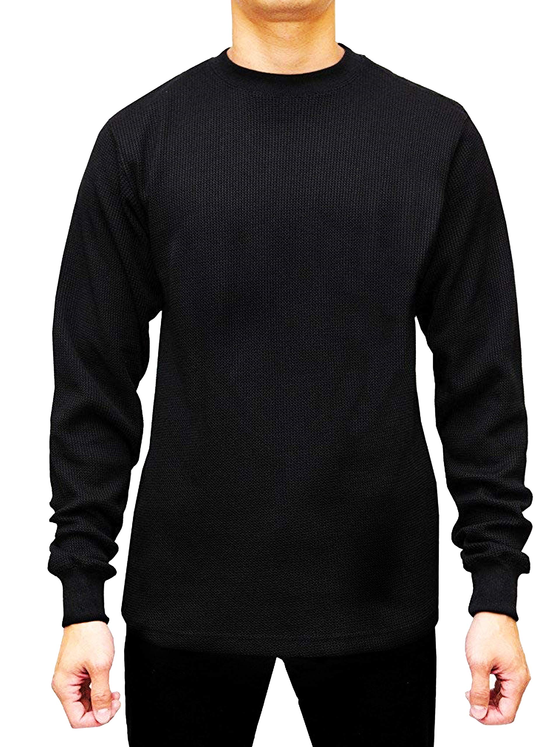 JMR Men’s Heavyweight Waffle Thermal Shirt - 100% Cotton Long Sleeve - Wear as Base Layer or Standalone - Warm & Breathable