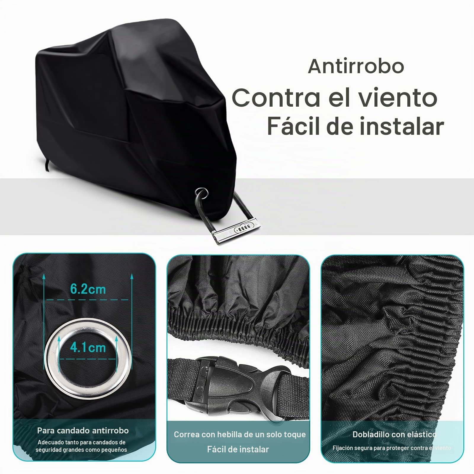 LIHAO Funda Moto 190T Cubierta Impermeable de Motocicleta