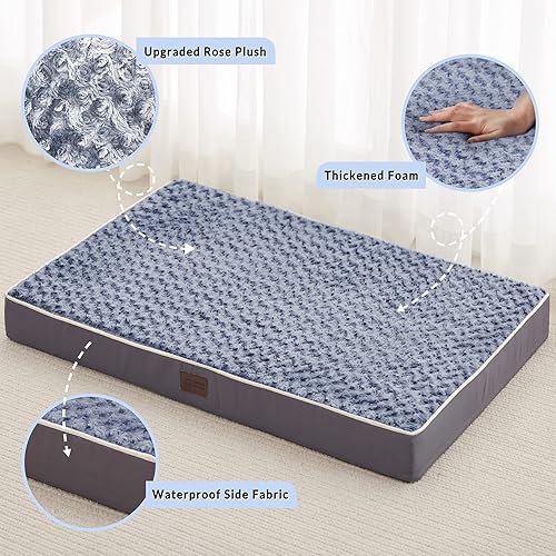 Miniatura 7 de WESTERN HOME WH Cama ortopédica grande para perros medianos, grandes y extragrandes, alfombrilla de espuma para mascotas con funda extraíble de