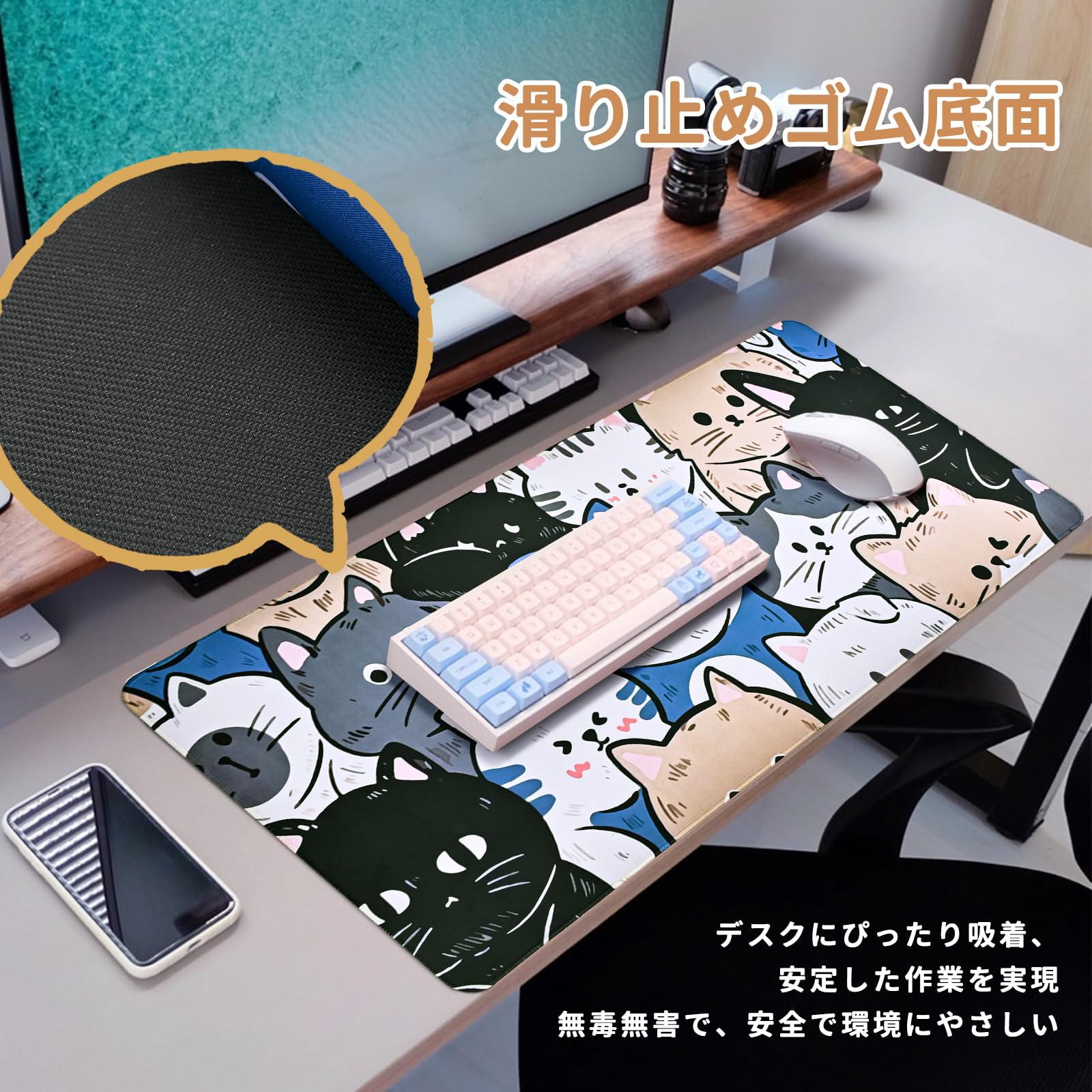 マウスパッド 風景竜 大型 防水 ゲーミング マウスパッド 160 x 80 cm