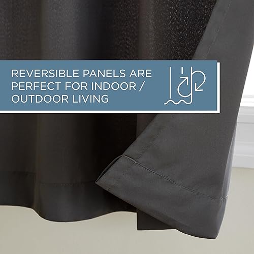 Miniatura 6 de TOWN & COUNTRY BASICS Cabana - Cortinas sólidas de peso pesado para interiores y exteriores, opacidad de filtrado de luz con ojales en la parte