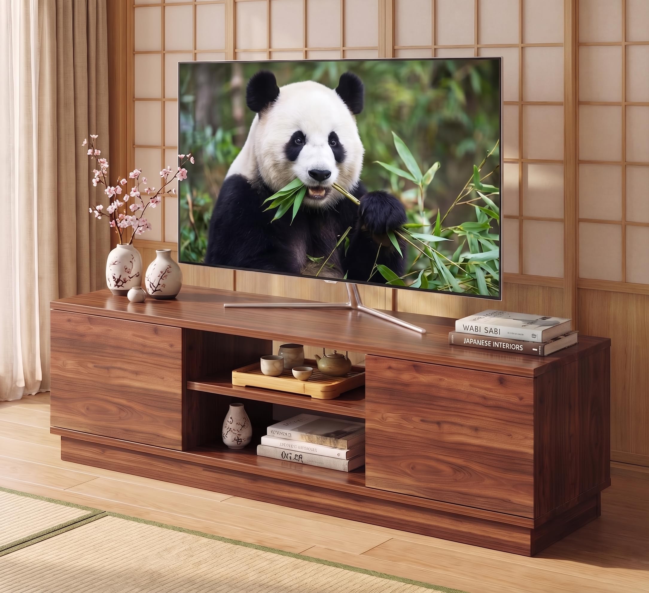 テレビボード　テレビ台 WLIVE テレビ台 幅110×高さ33cm 24-47型対応 ブラウン