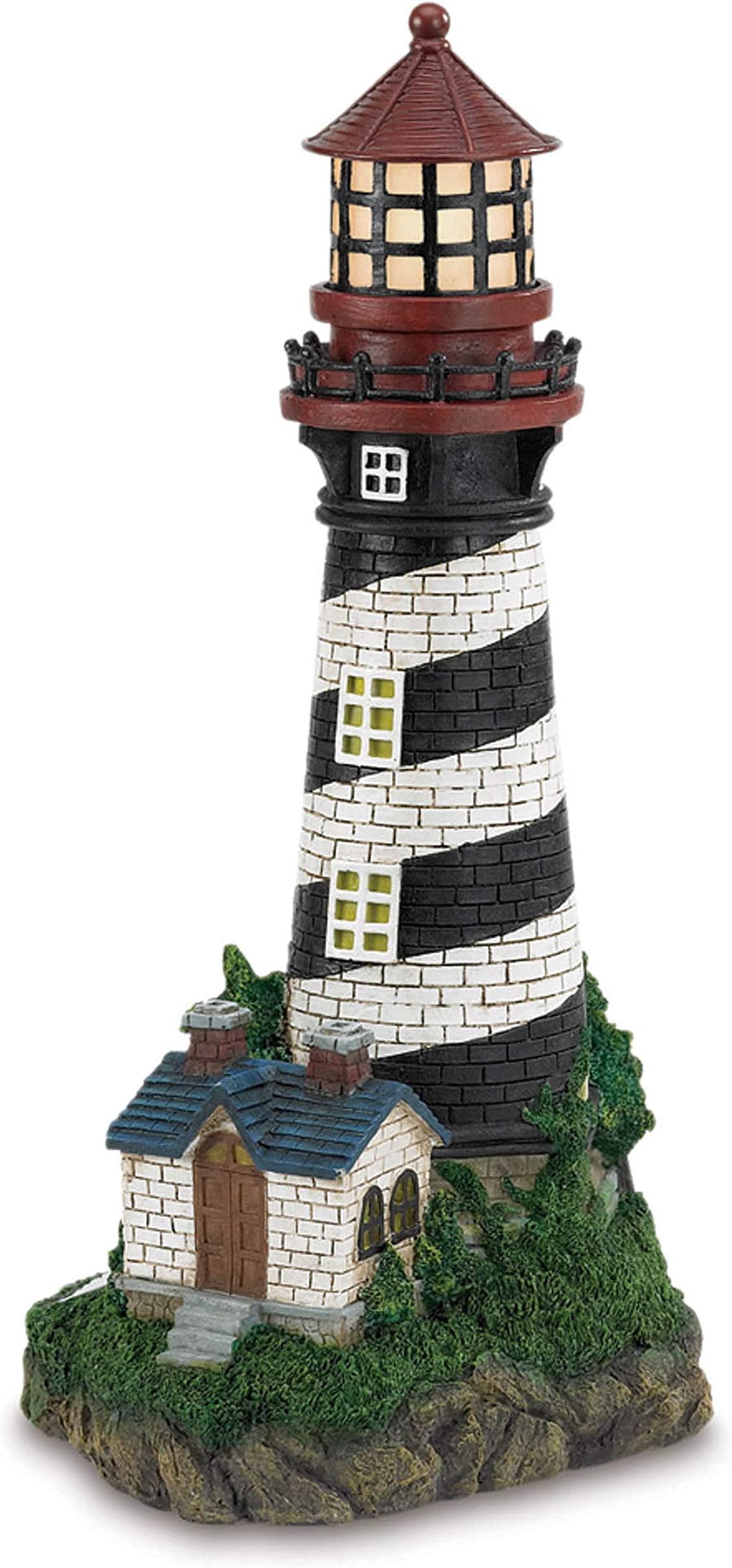 Gifts & Decor Solar Powered Outdoor Garden Lighthouse