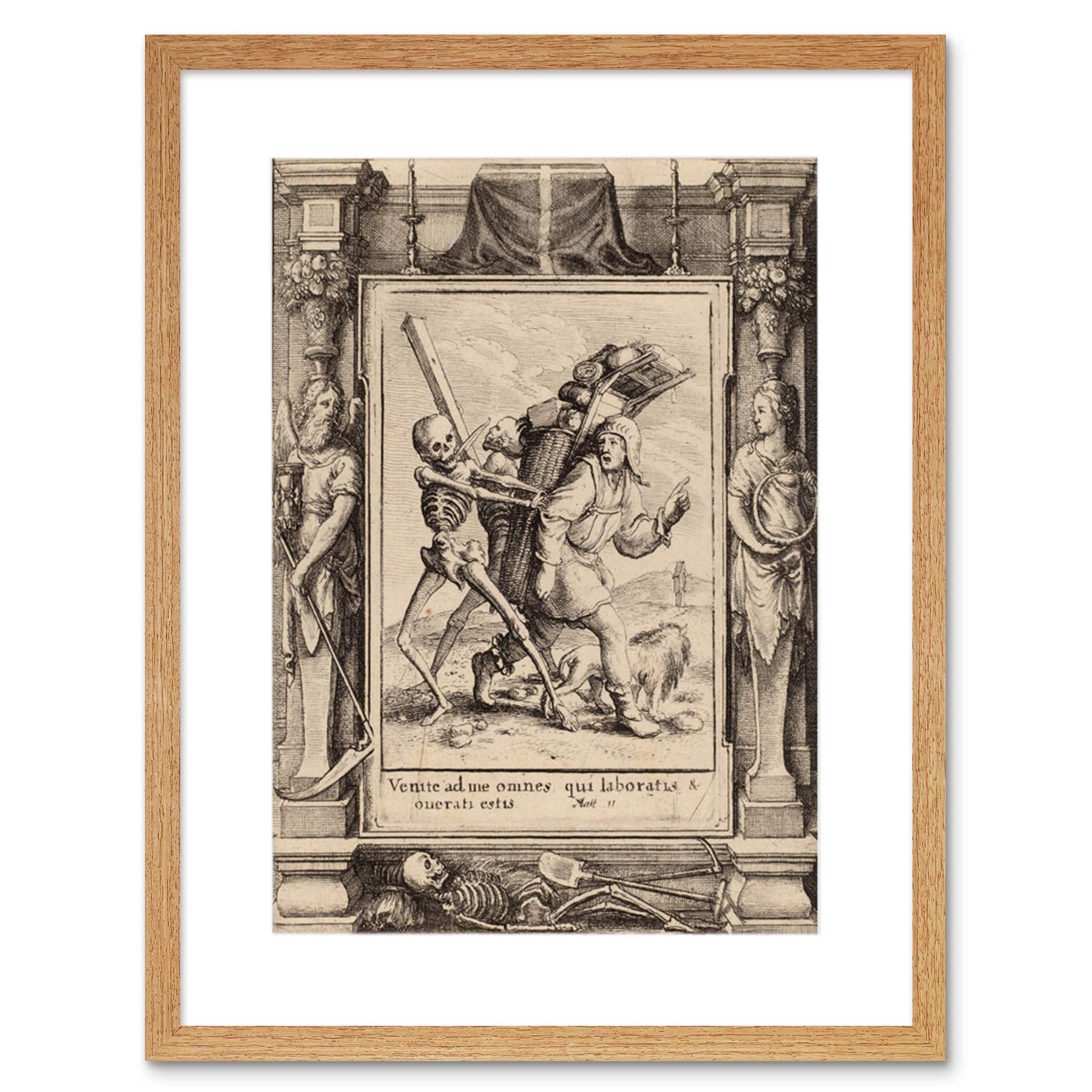 Wee Blue Coo Painting Hollar Danse Macabre Peddler Framed Wall Art Print