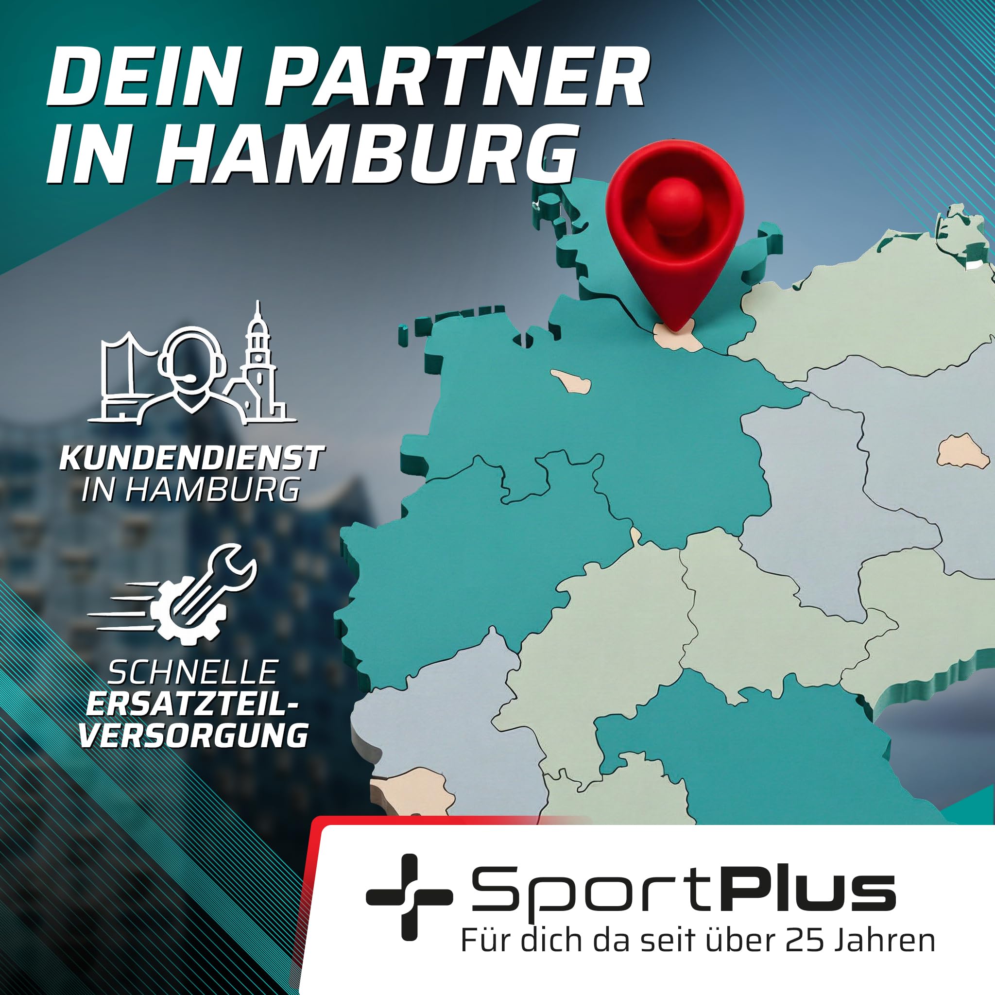 SportPlus Rudergerät für zuhause klappbar - Designed IN Germany - Für Einsteiger & Fortgeschrittene - Rudermaschine Magnetwiederstand Extra Leise, klappbar & platzsparend bis 150kg