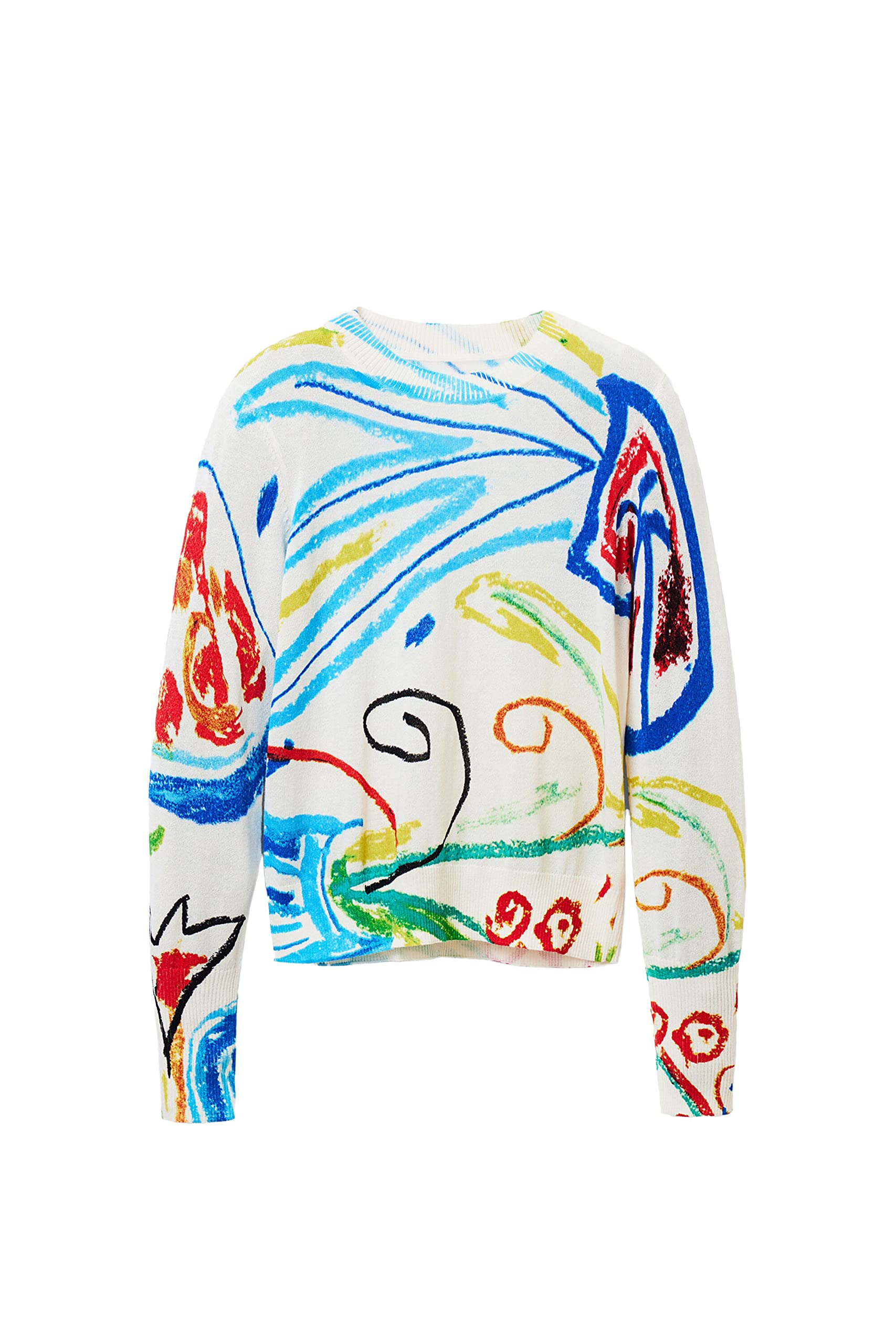 Desigual Women's JERS_Henry 1001 Sweatshirt, White, XXL