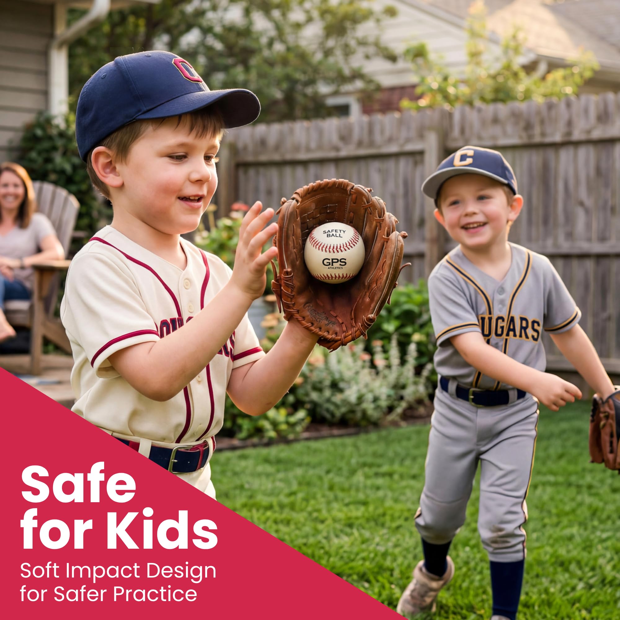 Grady's Pitching School GPS Athletics - Juego de 6 pelotas de entrenamiento suaves de bajo impacto para niños, para entrenadores, para principiantes, 6 unidades por paquete