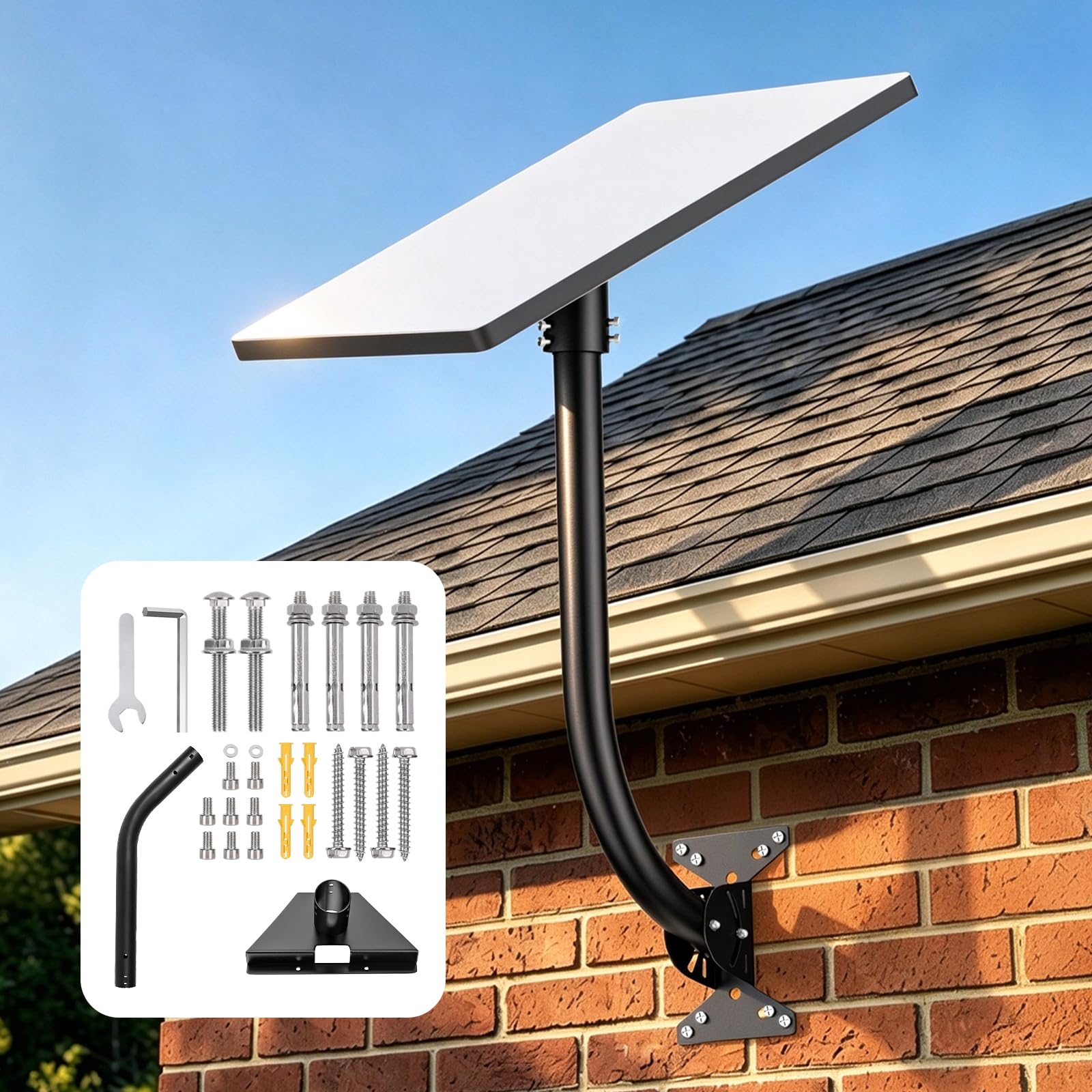 Gen 3/4/4X Mount for Starlink,360° Adjustable Heavy Duty Wall &amp; Roof