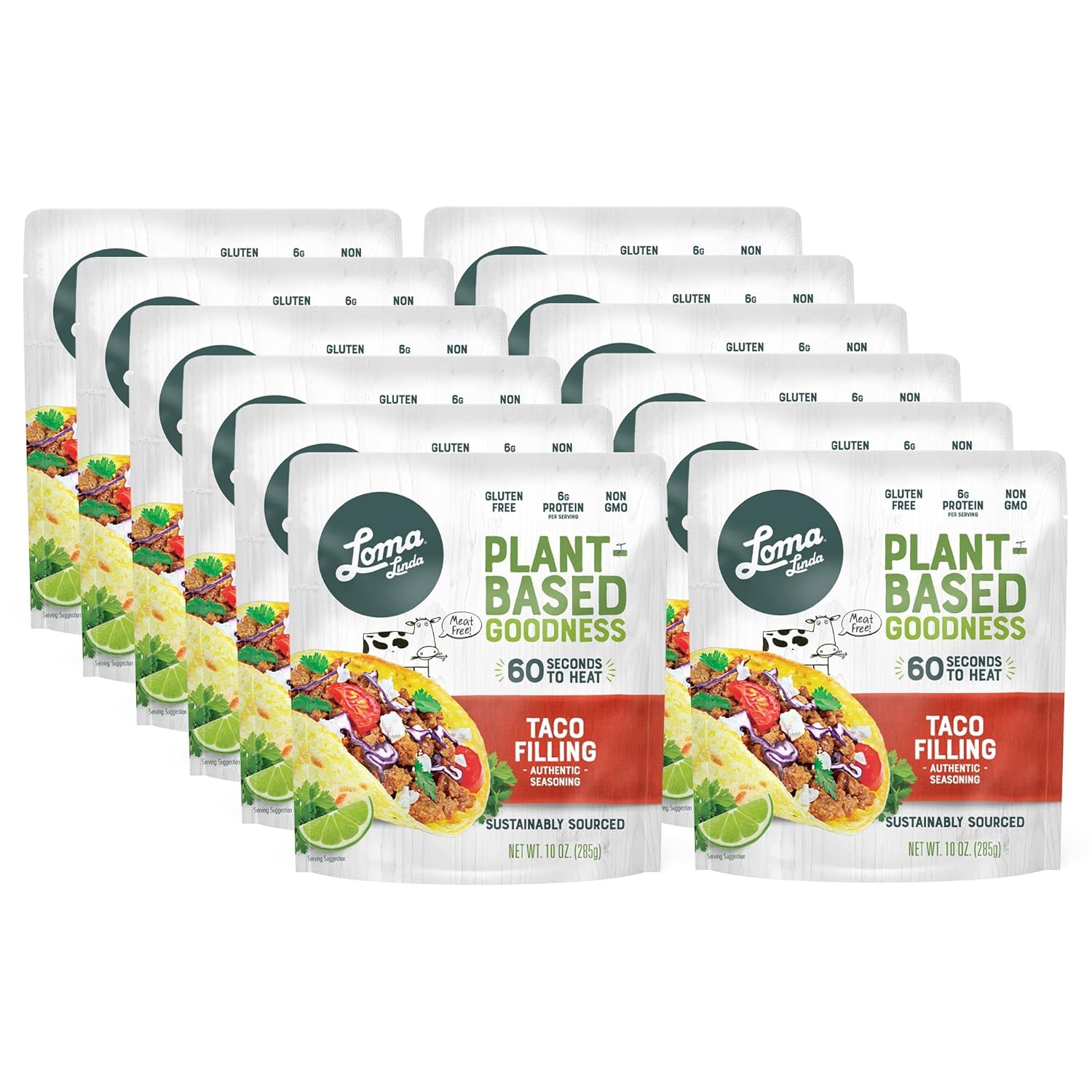Loma Linda - Plant-Based Complete Meal Solution Packets (Taco Filling (10 oz.), 6 pack)