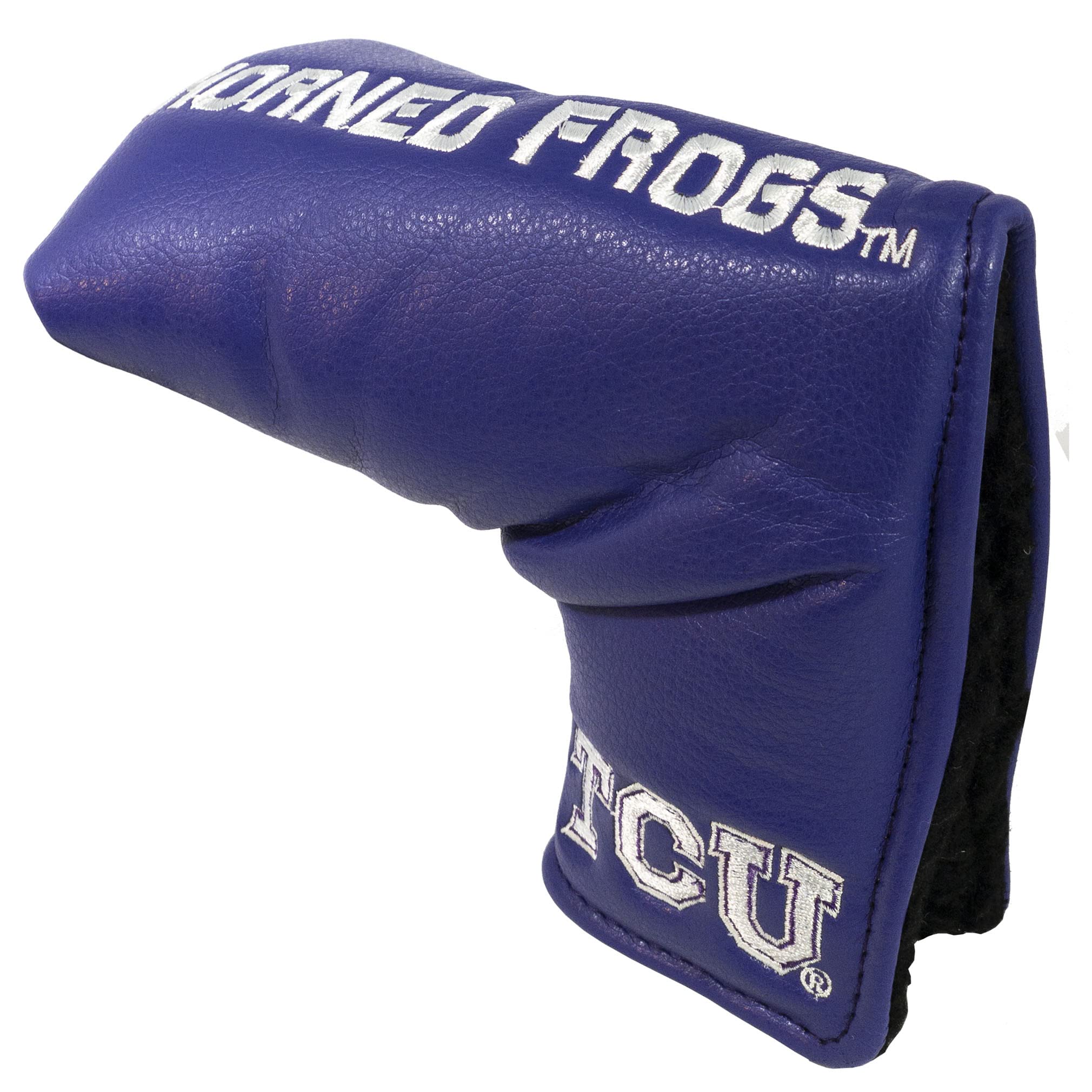 Team Golf NCAA TCU Horned Frogs Vintage Blade Putter Cover Golf Club Vintage Blade Putter Headcover, Custom Fit Design Fits Scotty Cameron, Taylormade, Odyssey, Titleist, Ping, Callaway