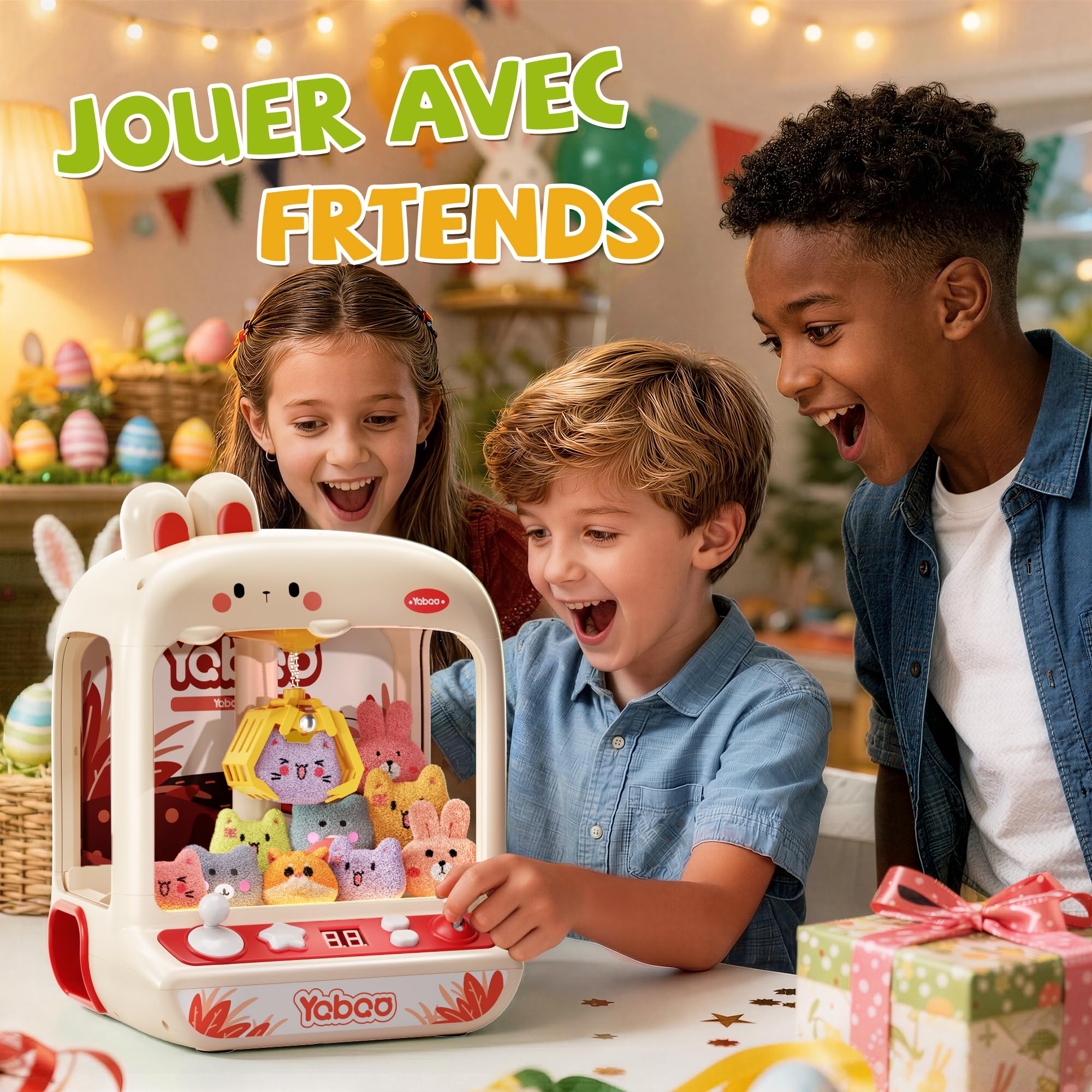 Lapin Machine à Pince pour Enfants Fille,Machine à Pince Jouet Fille 6 7 8 Ans,Mini Machine à Griffes avec Son et LumièRes,Ideas Cadeau Anniversaire pour Enfants de 4 5 6 7 8