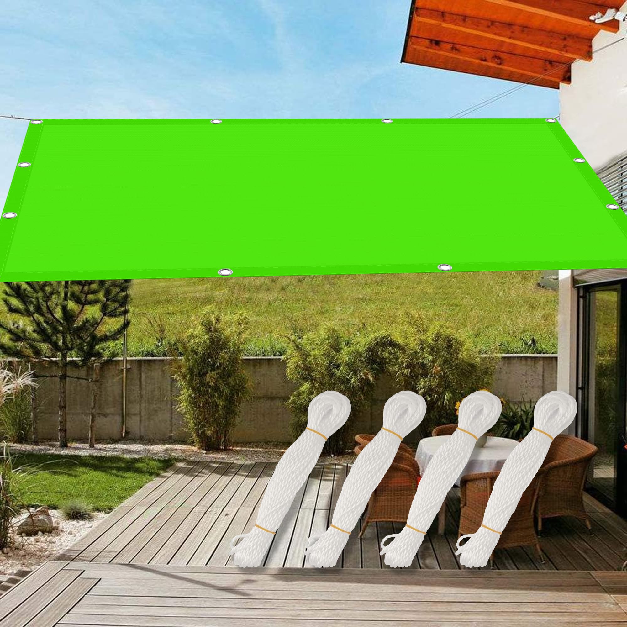Filet d'ombrage résistant aux UV 160x550 cm pour fraîcheur jardin