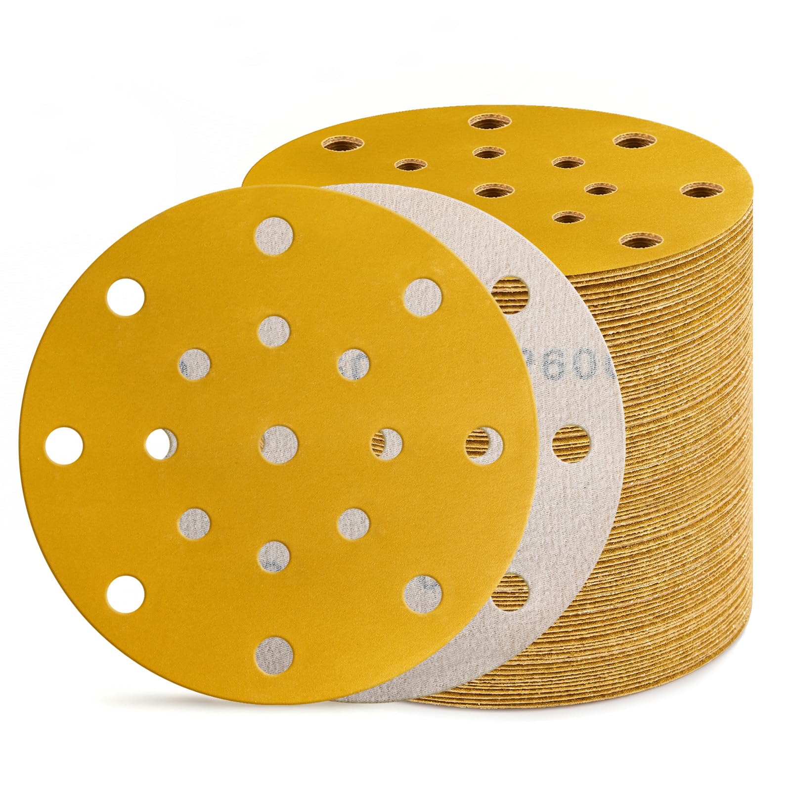 80Pcs 150MM Sanding Discs 600 Grit, Hook and Loop Orbital Sandpaper