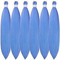 Vista 91 de Cabello trenzado para niños preestirado de 16 pulgadas, color negro, Yaki ez, trenzado para niños, trenzas sin nudos