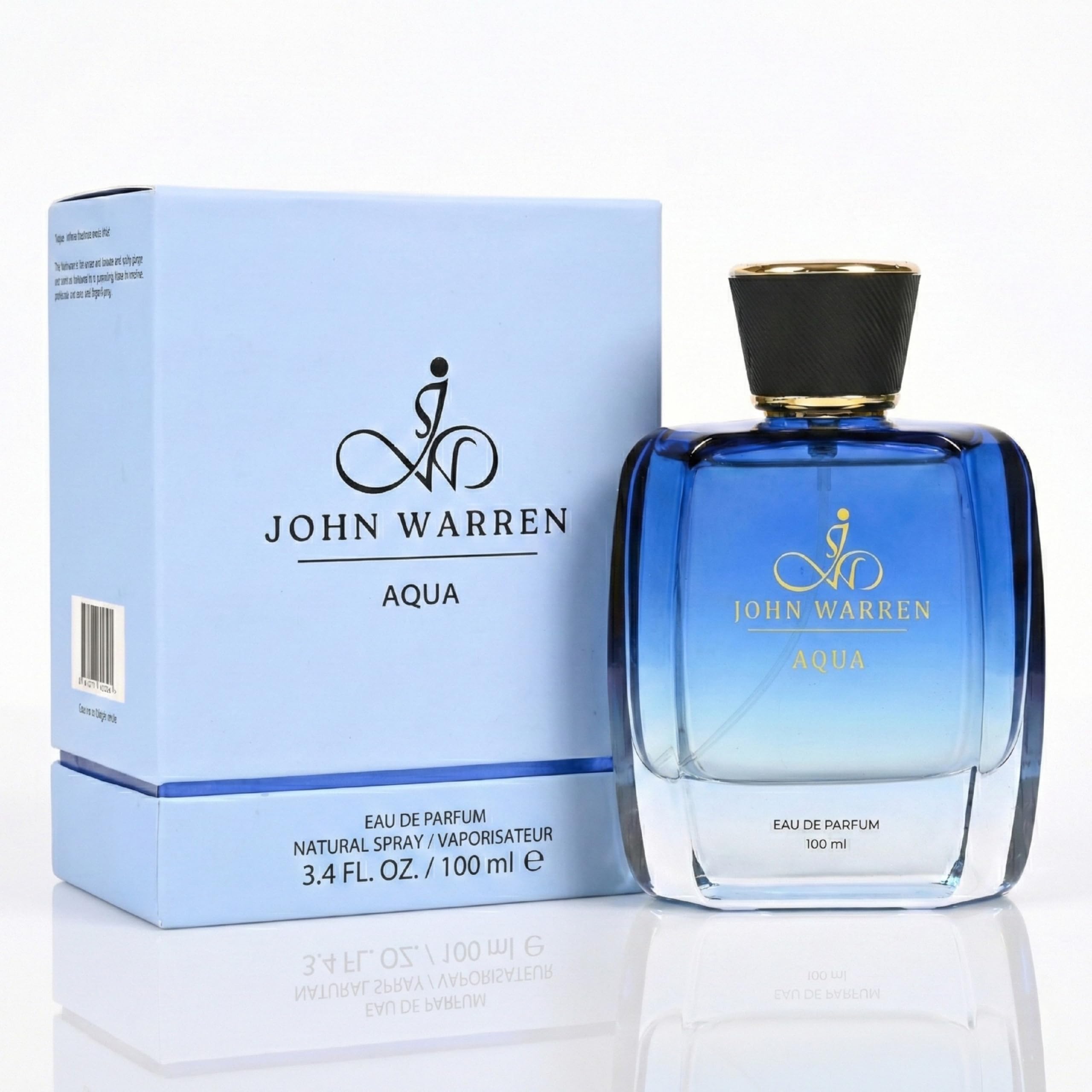 JOHN WARREN AQUA Perfume For Men, Aqua Long-Lasting Eau De Parfum with Grapefruit,Nutmeg and Jasmine, Fresh & Strong Everyday Fragrance-100 ml-image-26