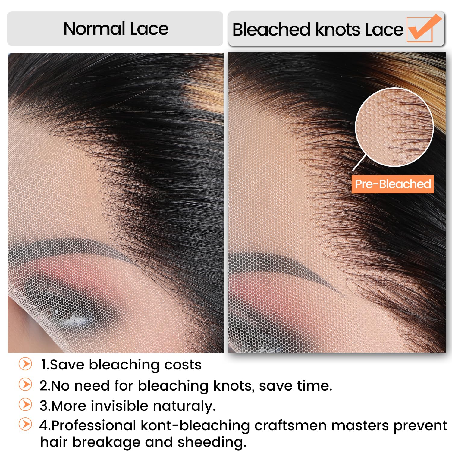 VIPbeauty Full Lace 13x4 Body Wave Lace Frontal Wigs Human Hair 180% Density HD Ombre Lace Front Wig 1B/27 Black and Blonde Wig Human Hair Pre Plucked Bleached Knots Lace Front Wigs for Women 32 Inch