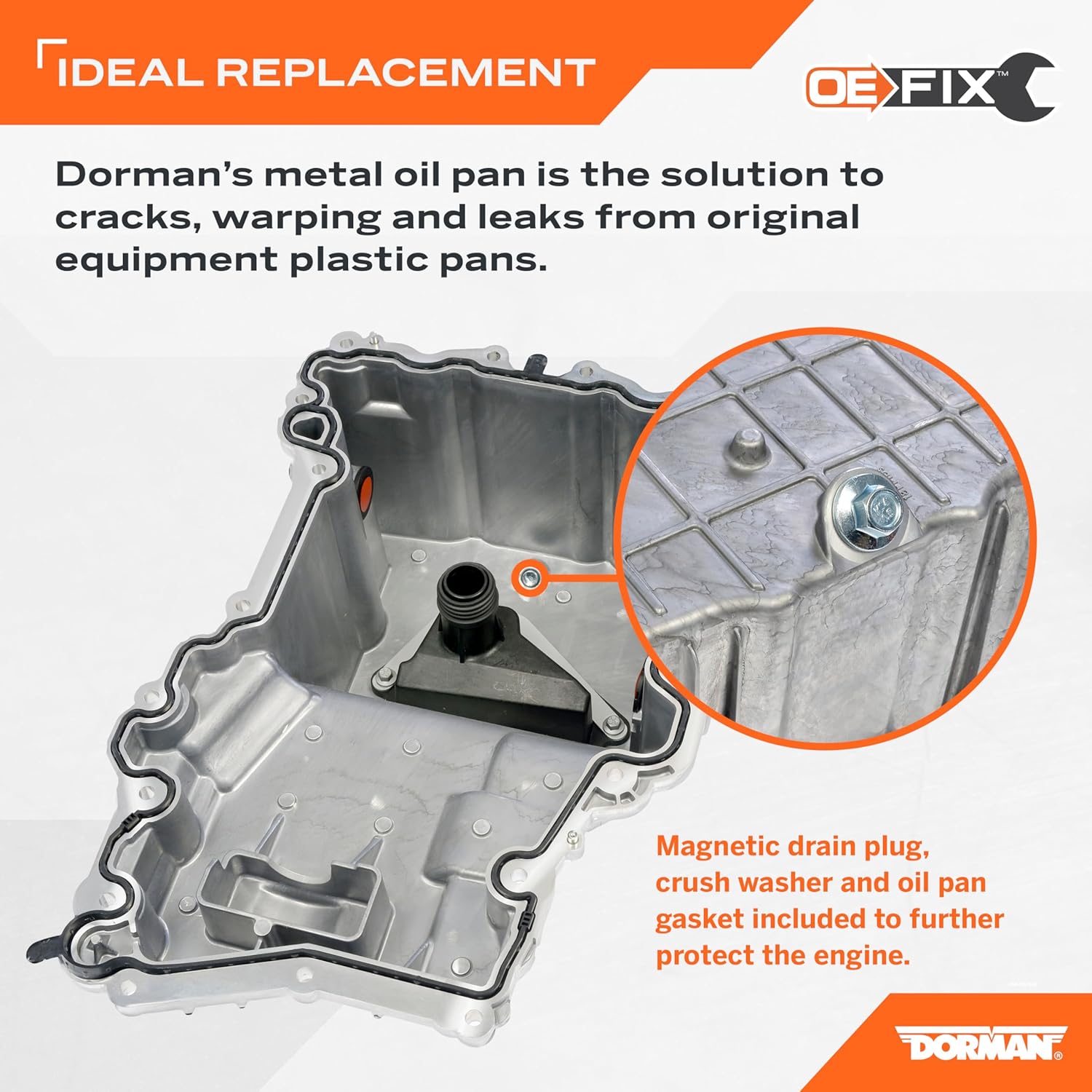 Dorman 264-791 Engine Oil Pan Compatible with Select Ford Models