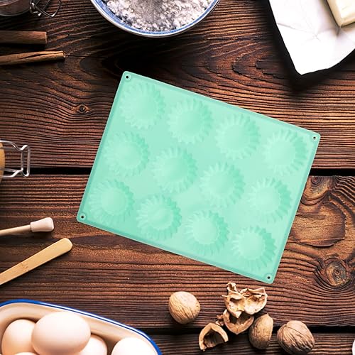 Miniatura 9 de Kichvoe 3 piezas de silicona mini molde antiadherente mini quiche moldes para hornear pasteles pequeños 12 cavidades molde de tarta moldes de cera