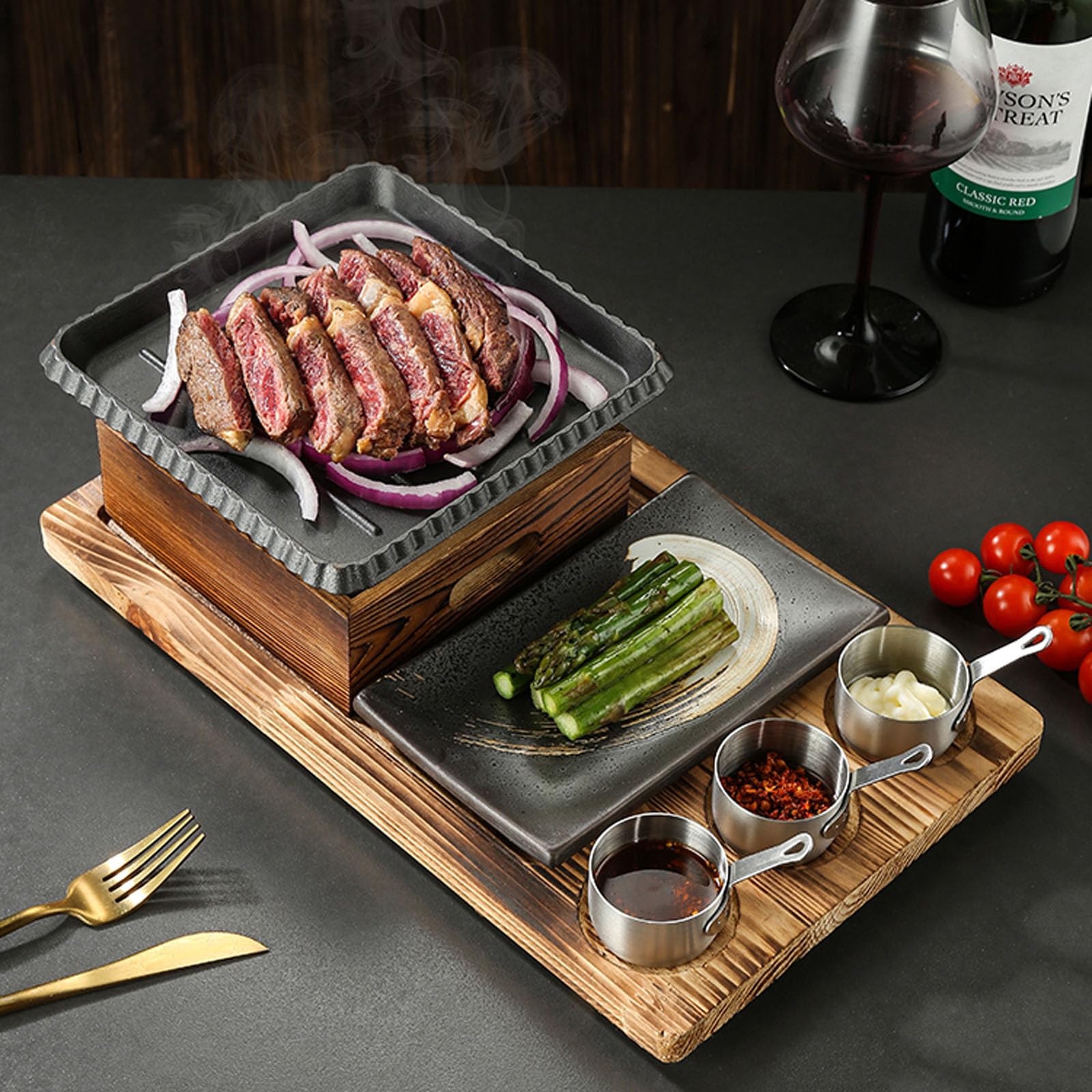 Parrilla portátil coreana japonesa para barbacoa, cocina de mesa, estufa de alcohol para comedor, camping y uso al aire libre, perfecta para reuniones familiares