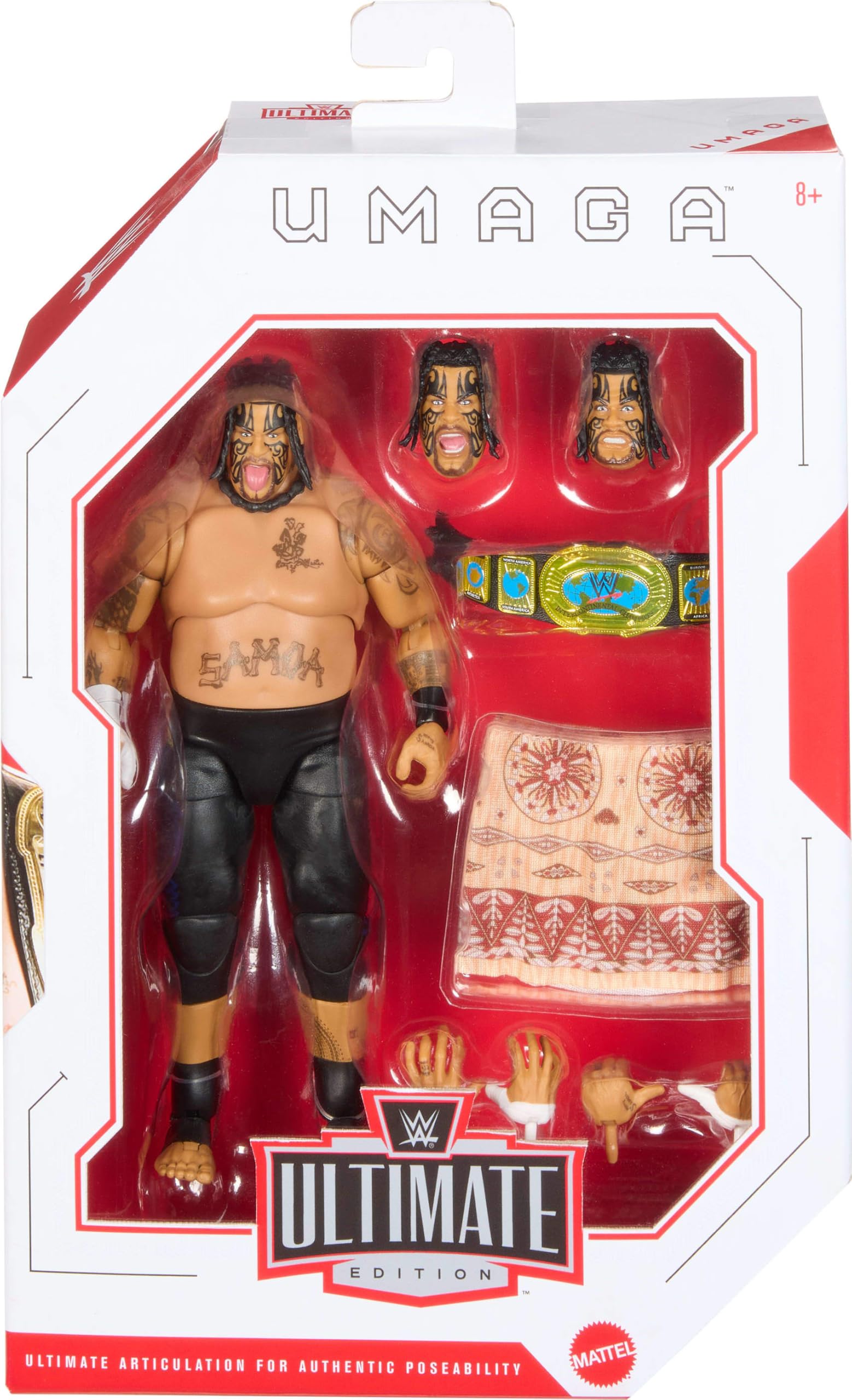 WWE フィギュア　ウマガ　マテル社 Mattel WWE Ultimate Edition Umaga Action Figure, Figures - Amazon